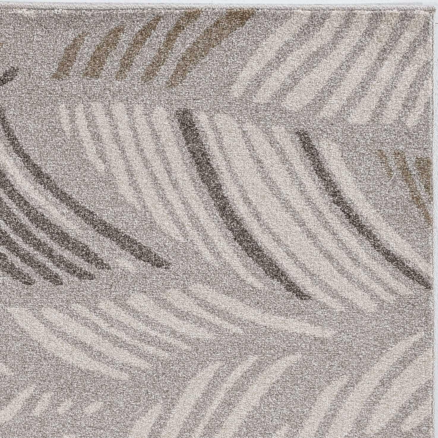 5' x 8' Grey Feather Brushstrokes Area Rug Default Title