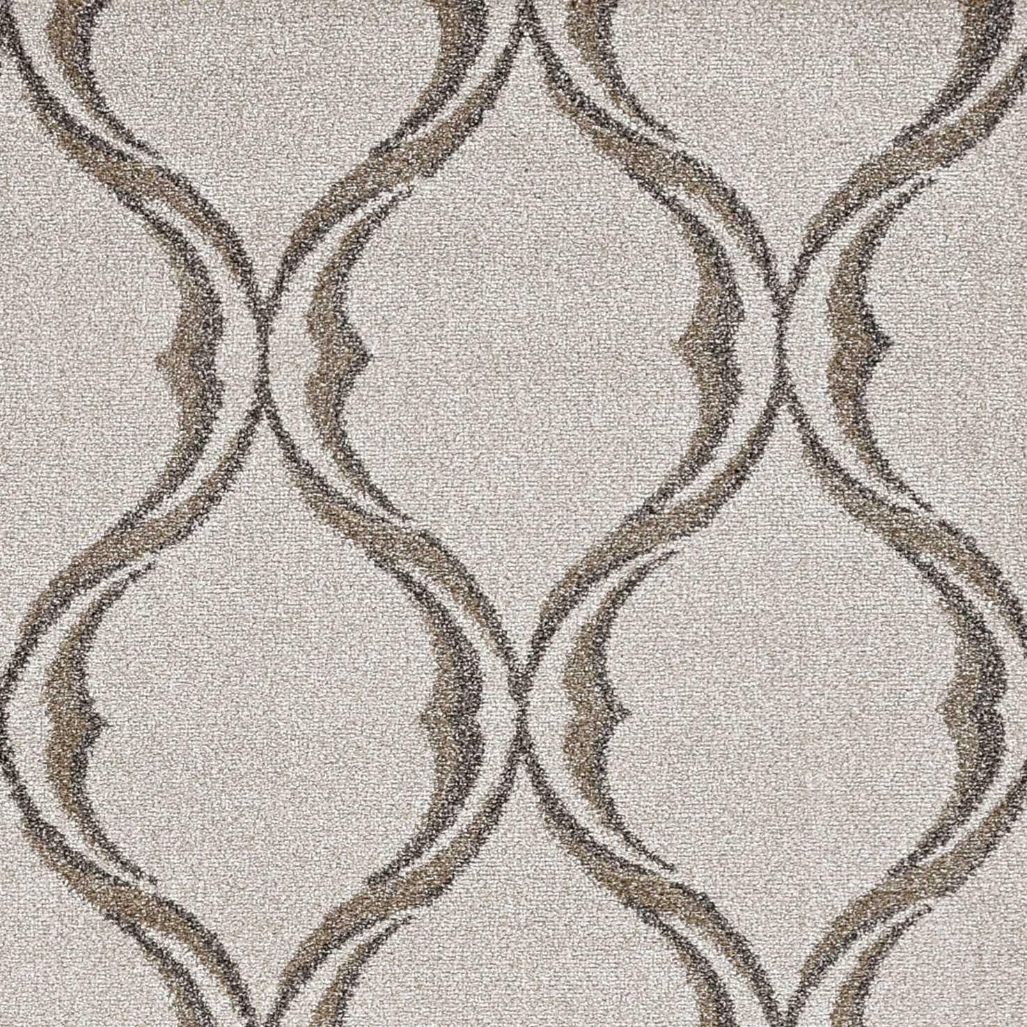 2' x 3' Sand Wavy Line Pattern Accent Rug