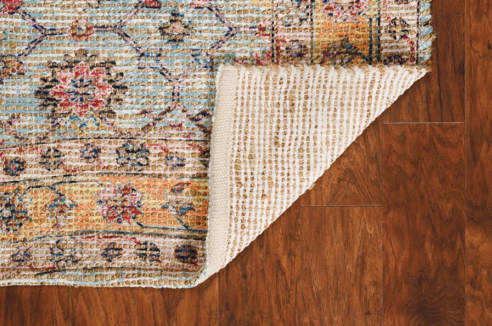 3'x5' Spa Green Hand Woven Floral Indoor Area Rug
