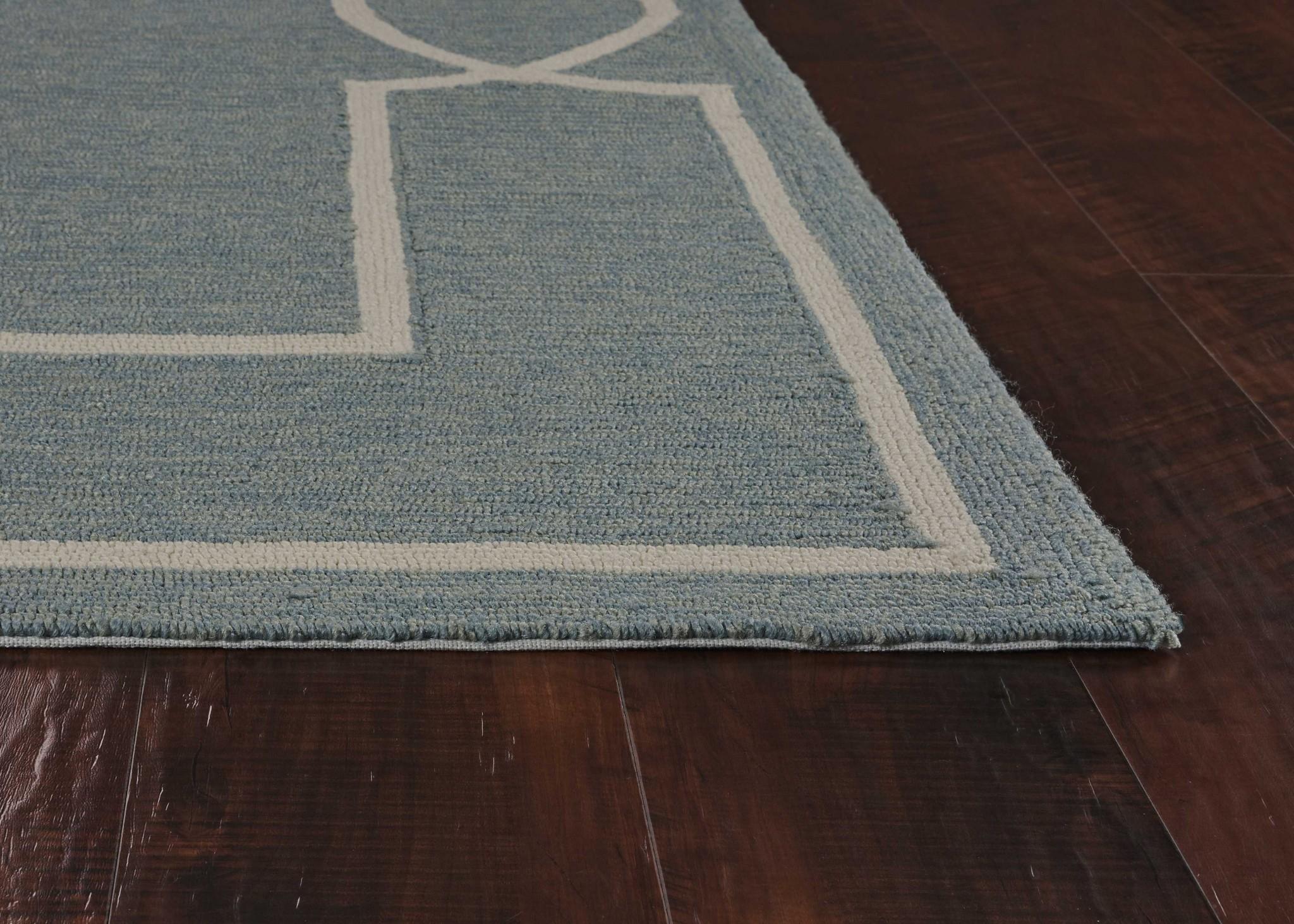 91 X 91 Greyor Blue Polyester or  Viscose Rug