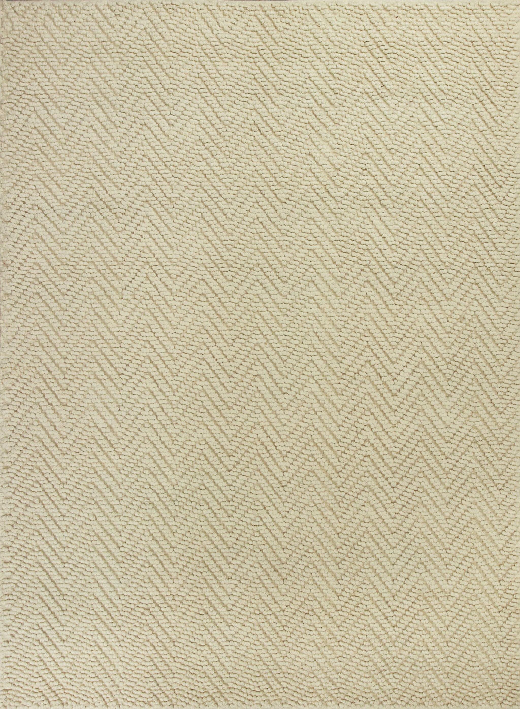 2'x4' Ivory Hand Woven Herringbone Jute Indoor Accent Rug