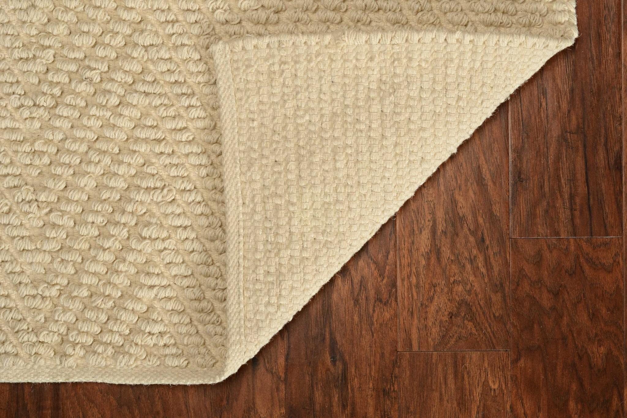 2'x4' Ivory Hand Woven Herringbone Jute Indoor Accent Rug