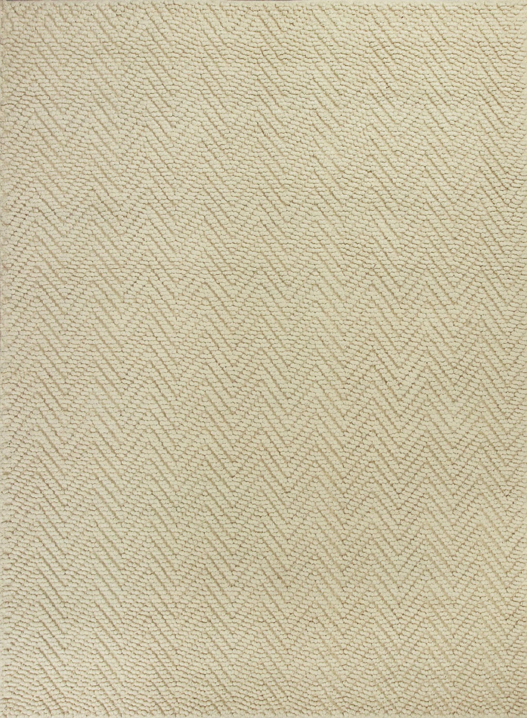 5'x8' Ivory Herringbone Hand Woven Jute Indoor Area Rug