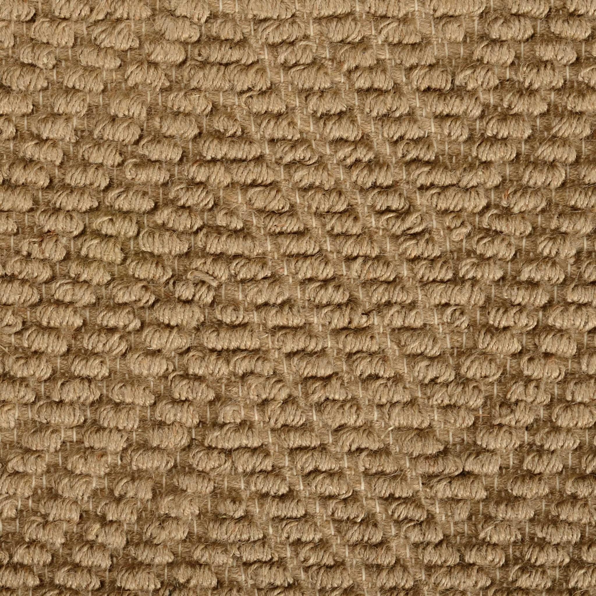 8' Natural Beige Hand Woven Herringbone Jute Indoor Runner Rug