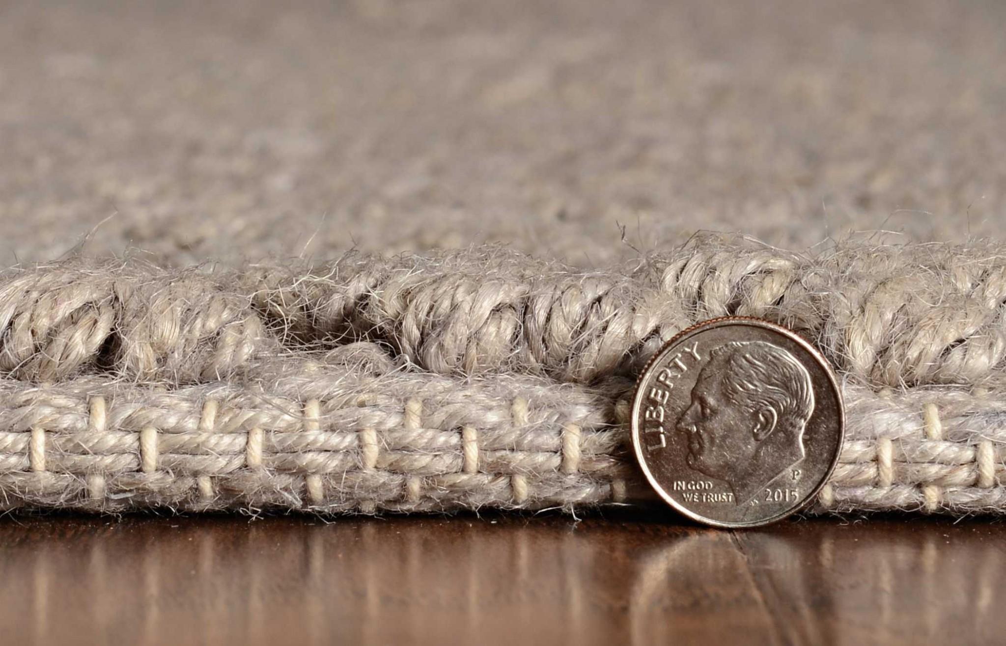 2' x 7' Grey Jute Runner Rug