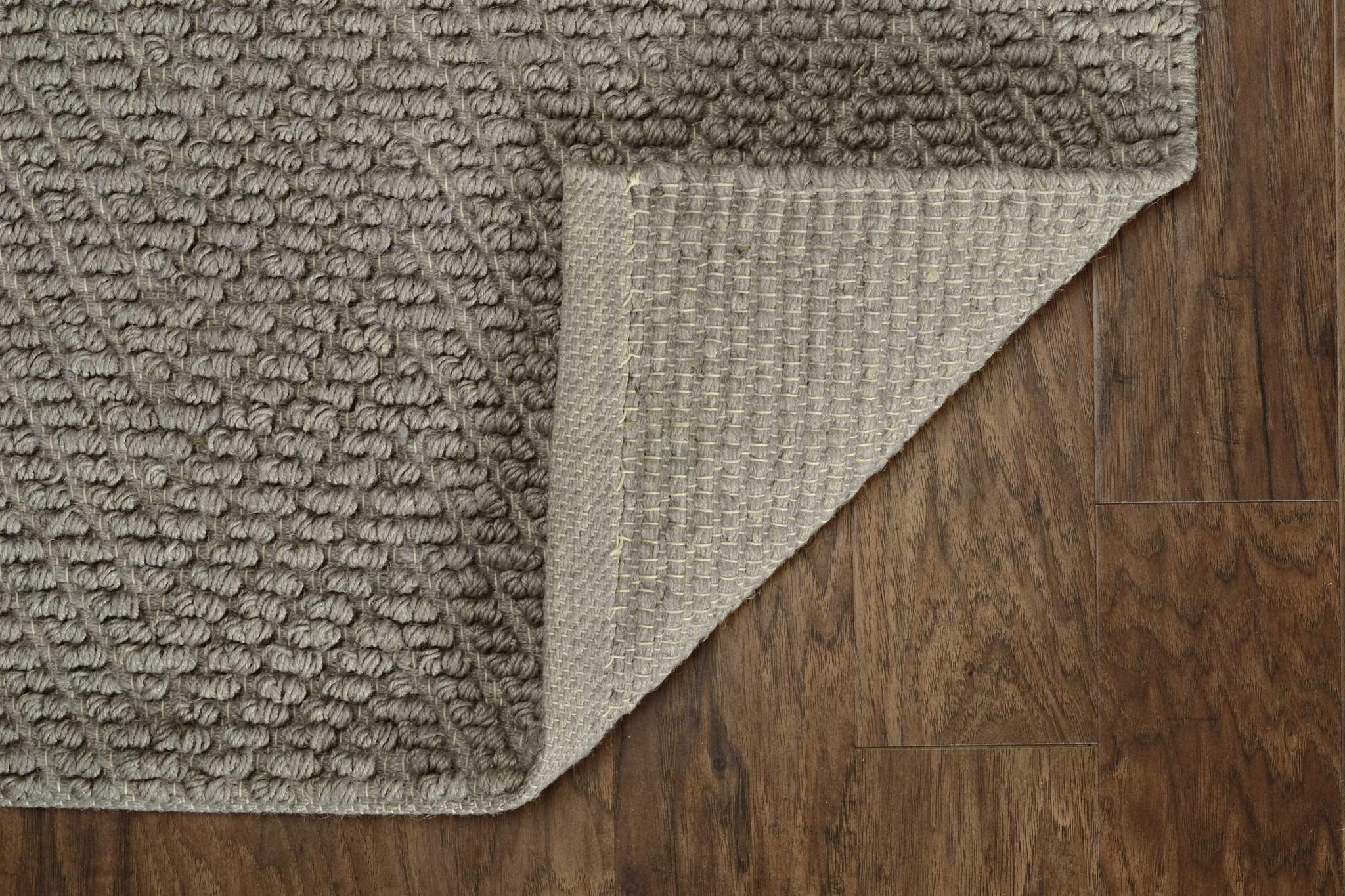 8'x11' Grey Heather Hand Woven Herringbone Jute Indoor Area Rug Default Title