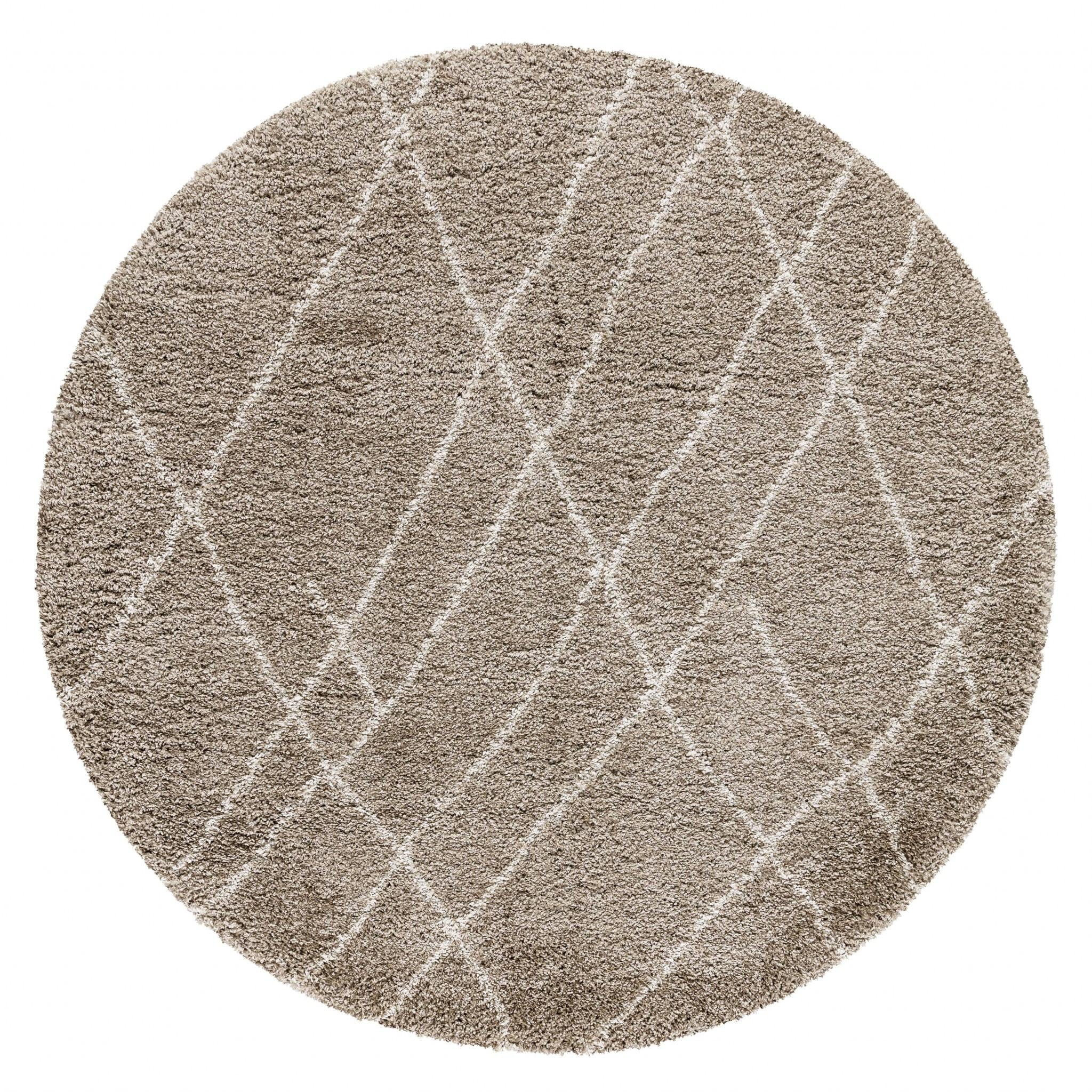 94 X 126 Sand Polypropylene Rug