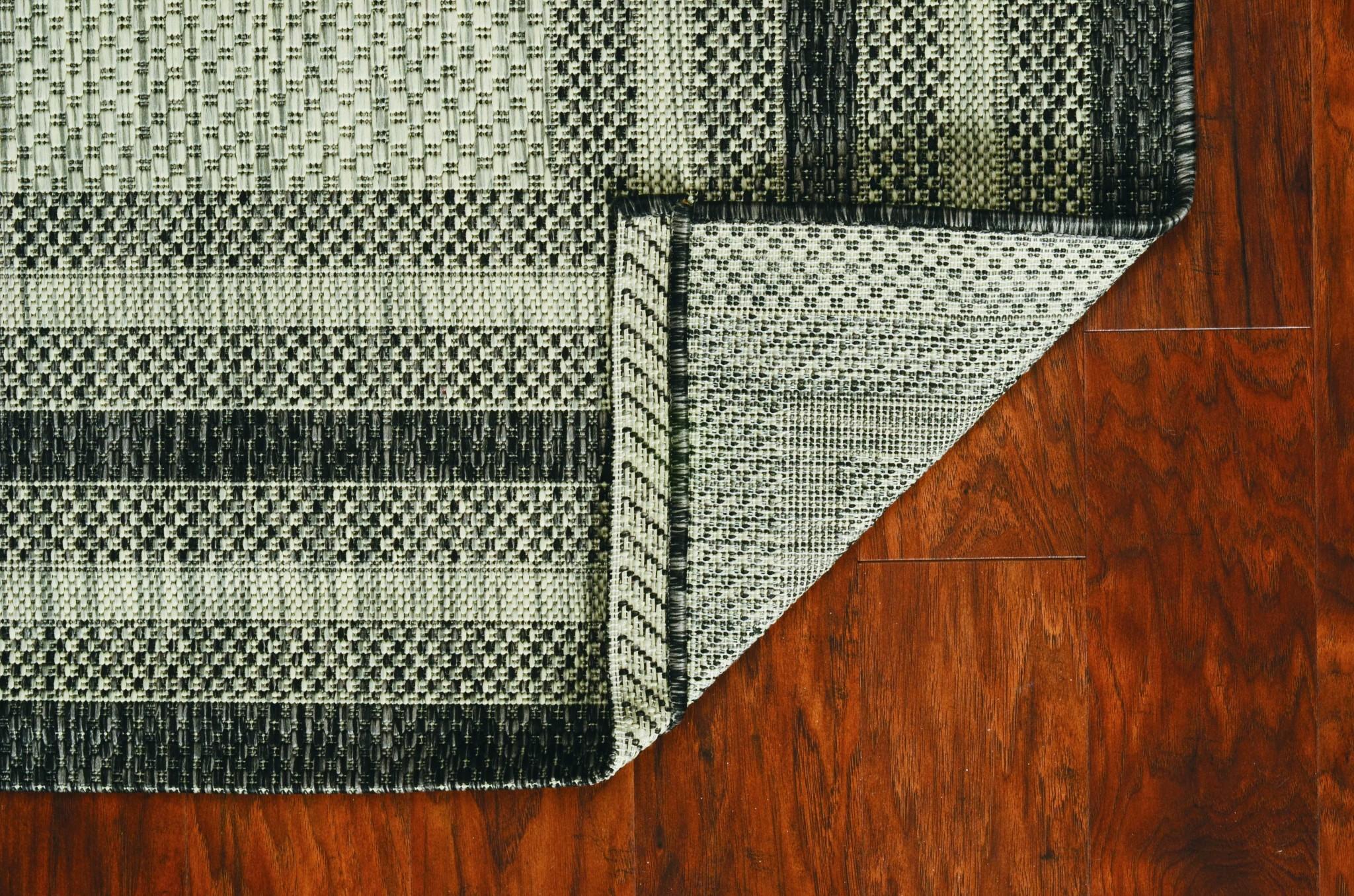 5' x 8'  Grey Bordered Area Rug