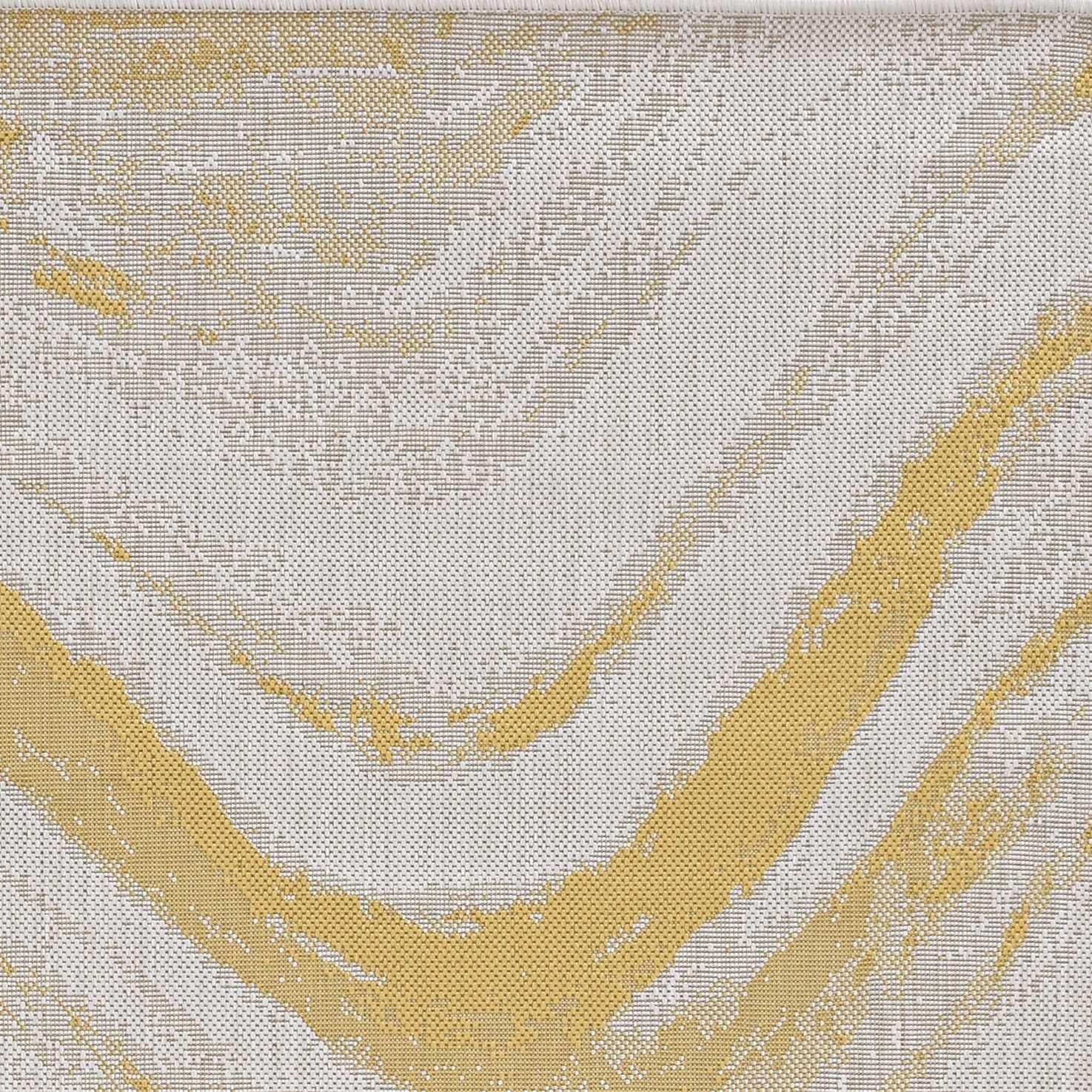 8' x 11' Ivory or Gold Abstract Brushstrokes Indoor Area Rug Default Title