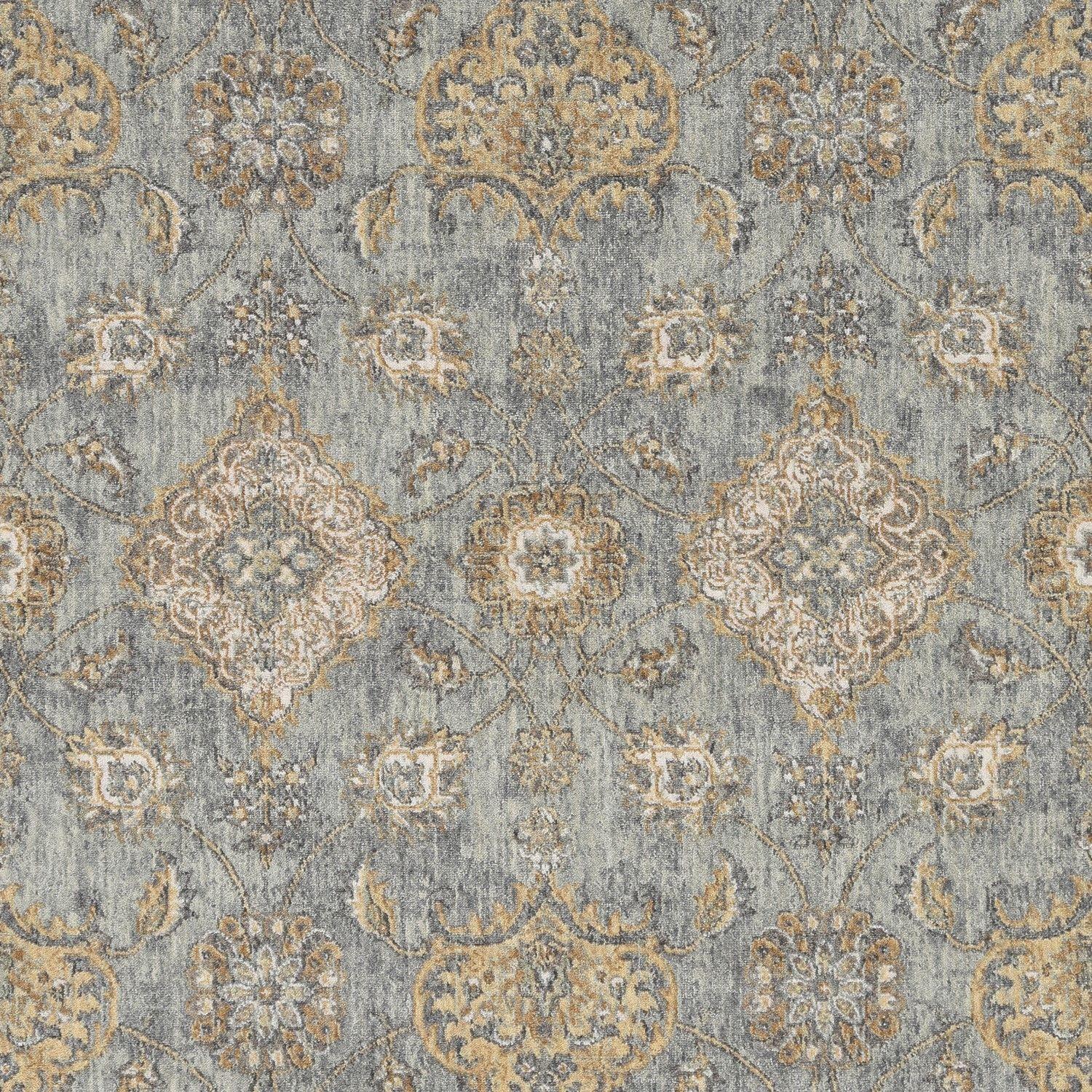 8' Sage Green Machine Woven Vintage Traditional Indoor Runner Rug Default Title