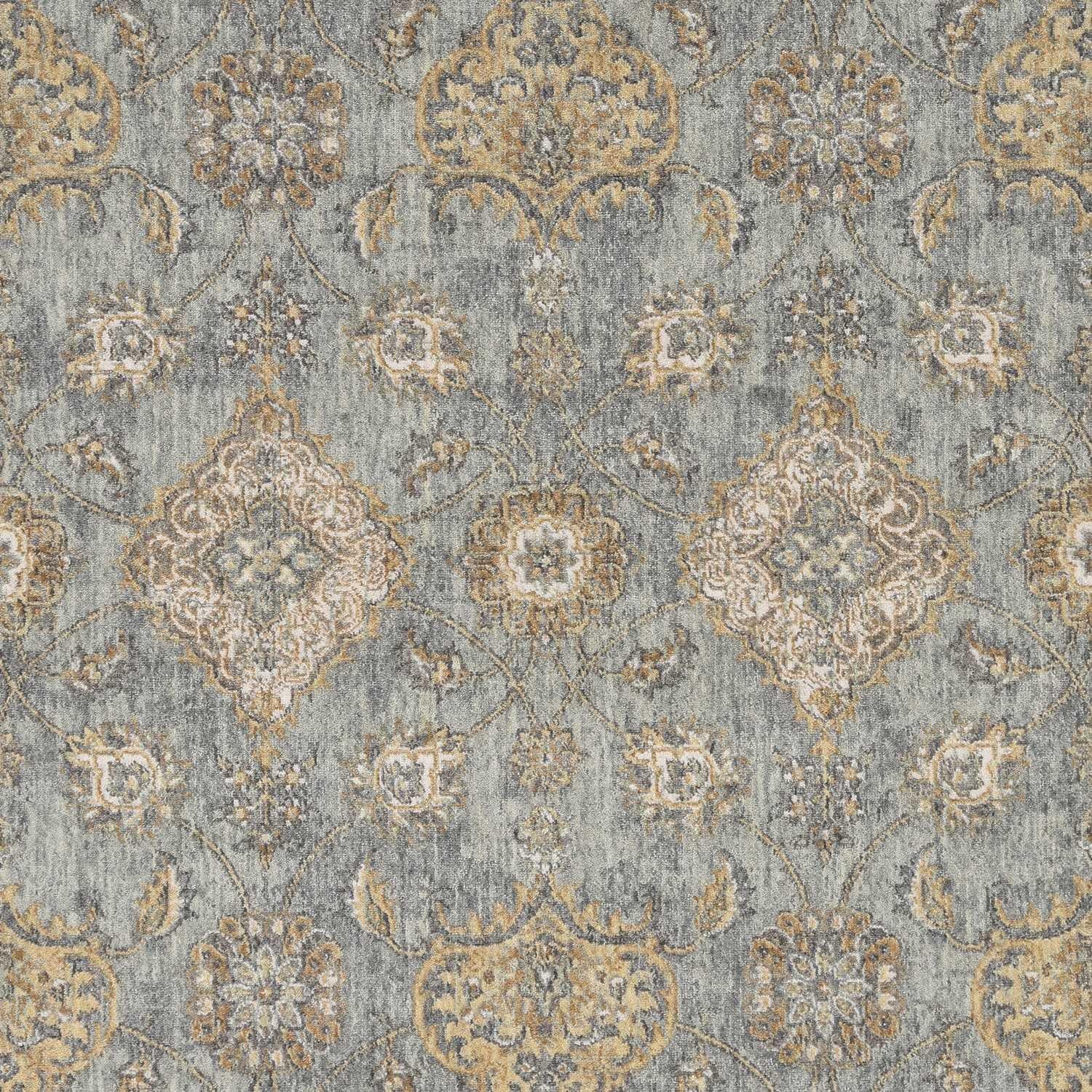 5'x8' Sage Green Machine Woven Traditional Indoor Area Rug