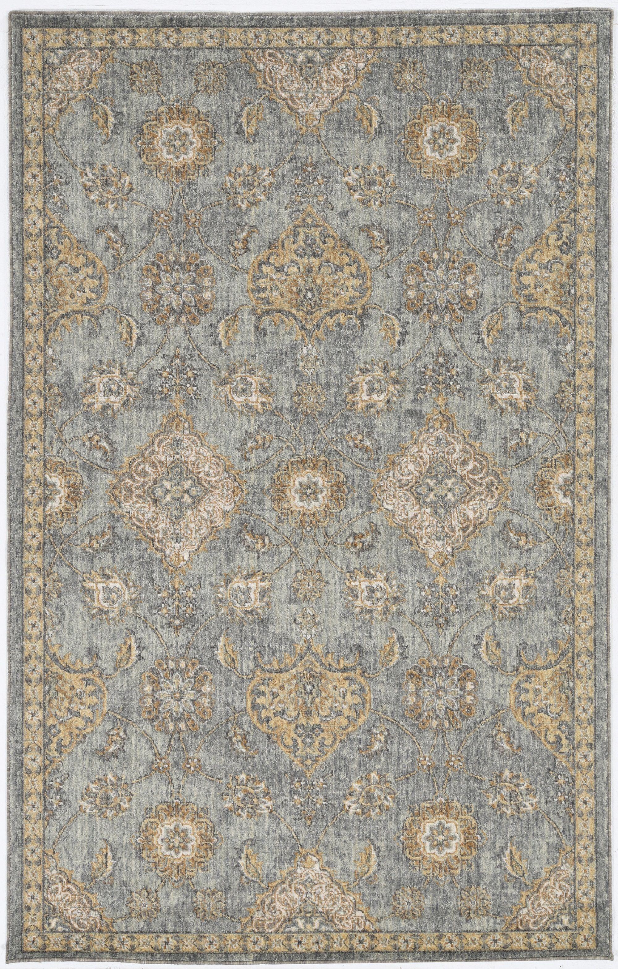 9'x13' Sage Green Machine Woven Vintage Traditional Indoor Area Rug Default Title