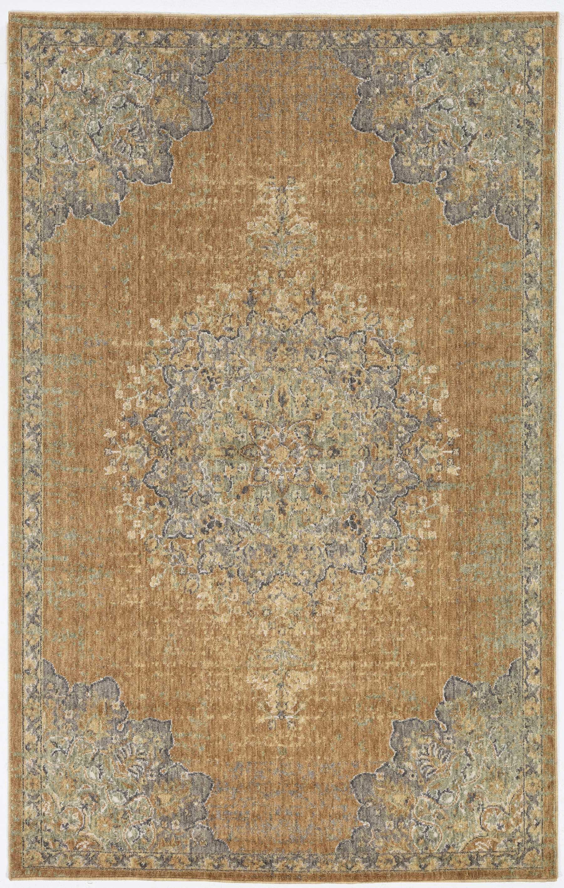 2' x 3' Coffee Vintage Wool Accent Rug