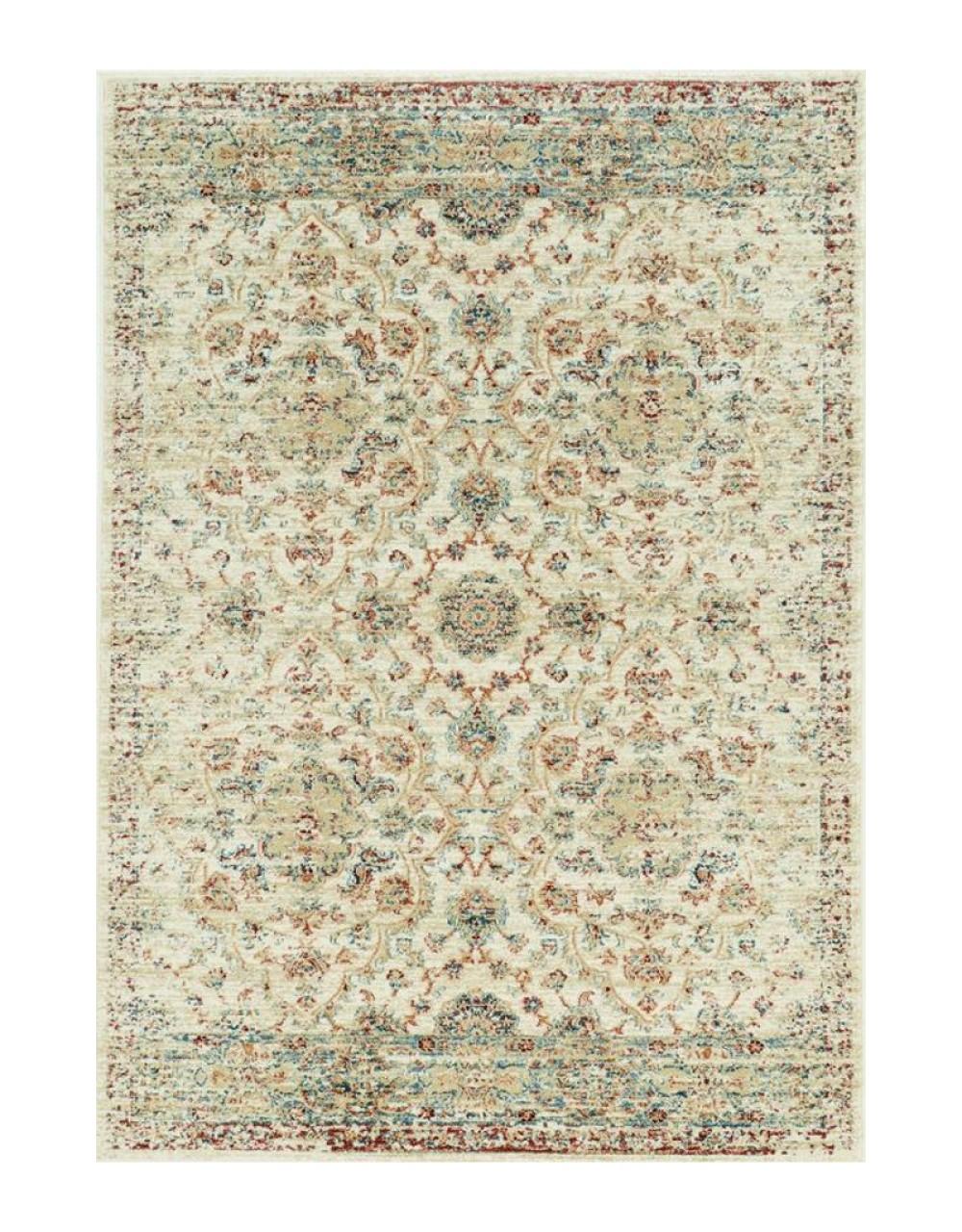 5' X 8' Ivory Floral Vines Area Rug