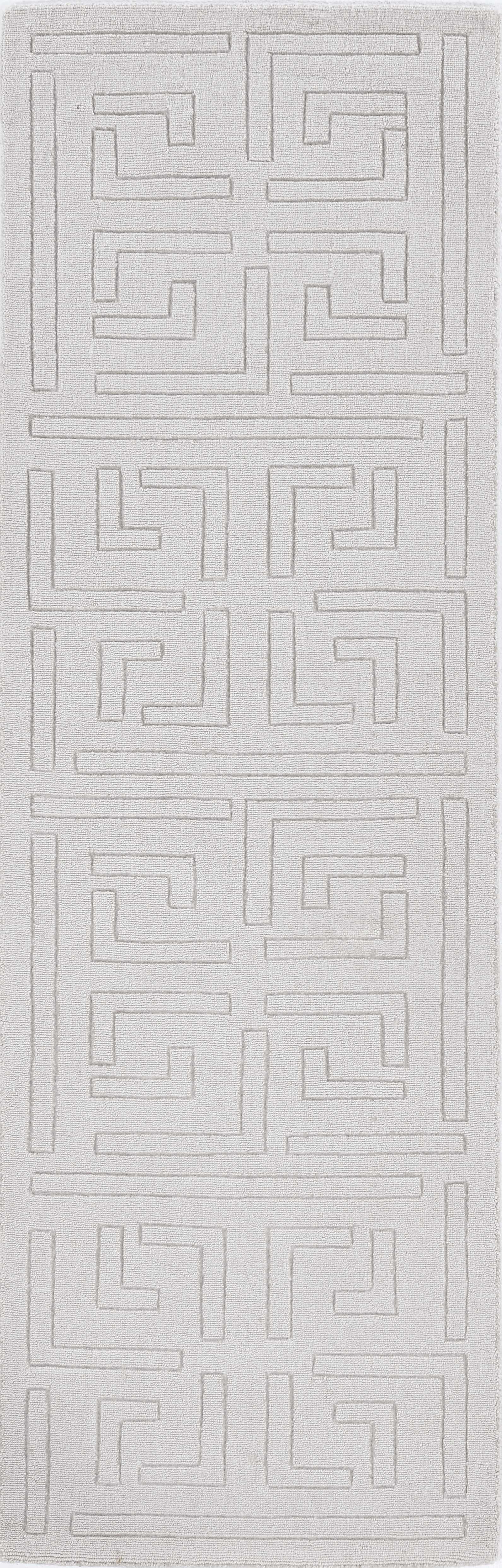 8'x10' Beige Machine Woven Bordered Floral Indoor Area Rug