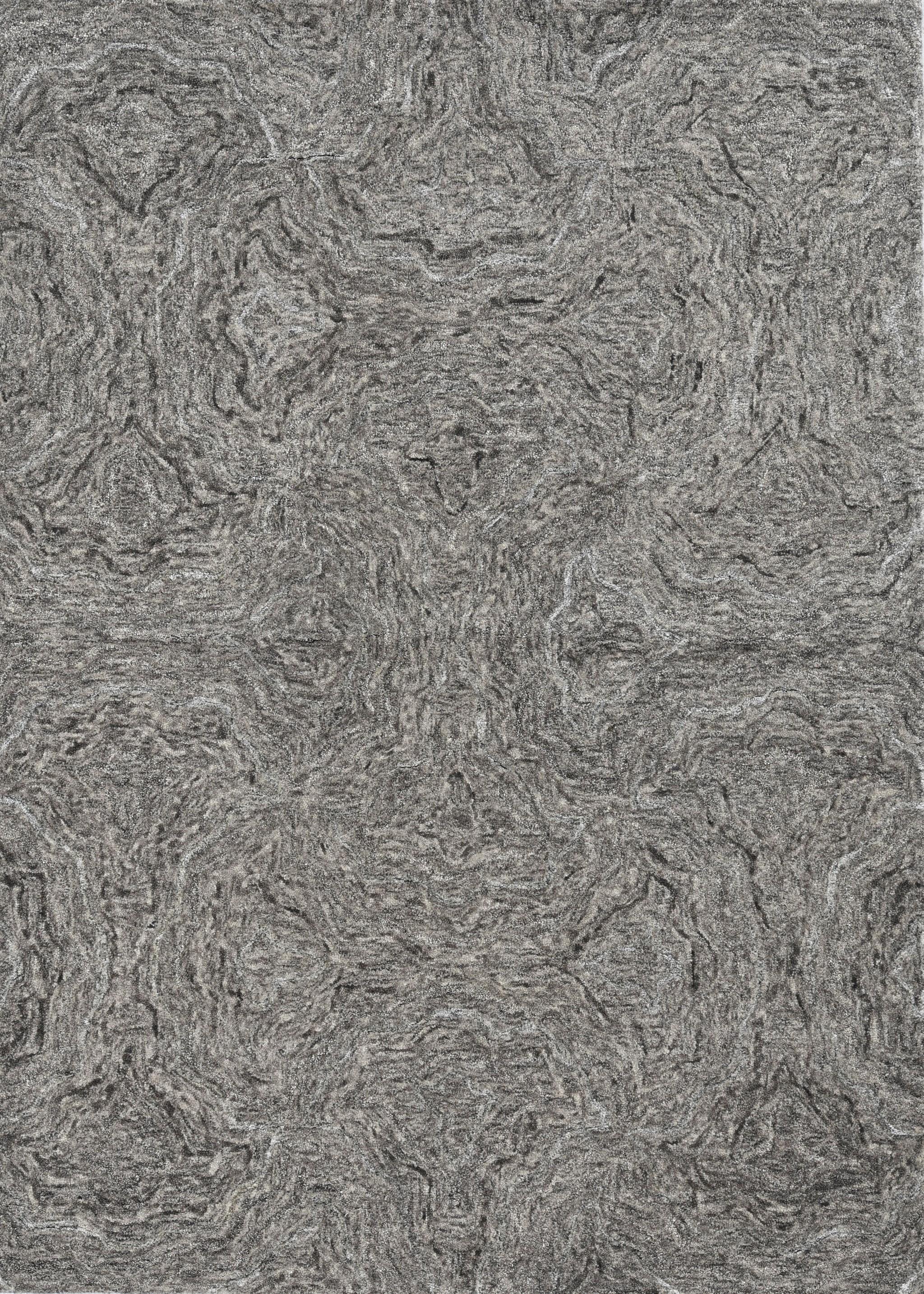 3'x5' Grey Hand Tufted Abstract Indoor Area Rug