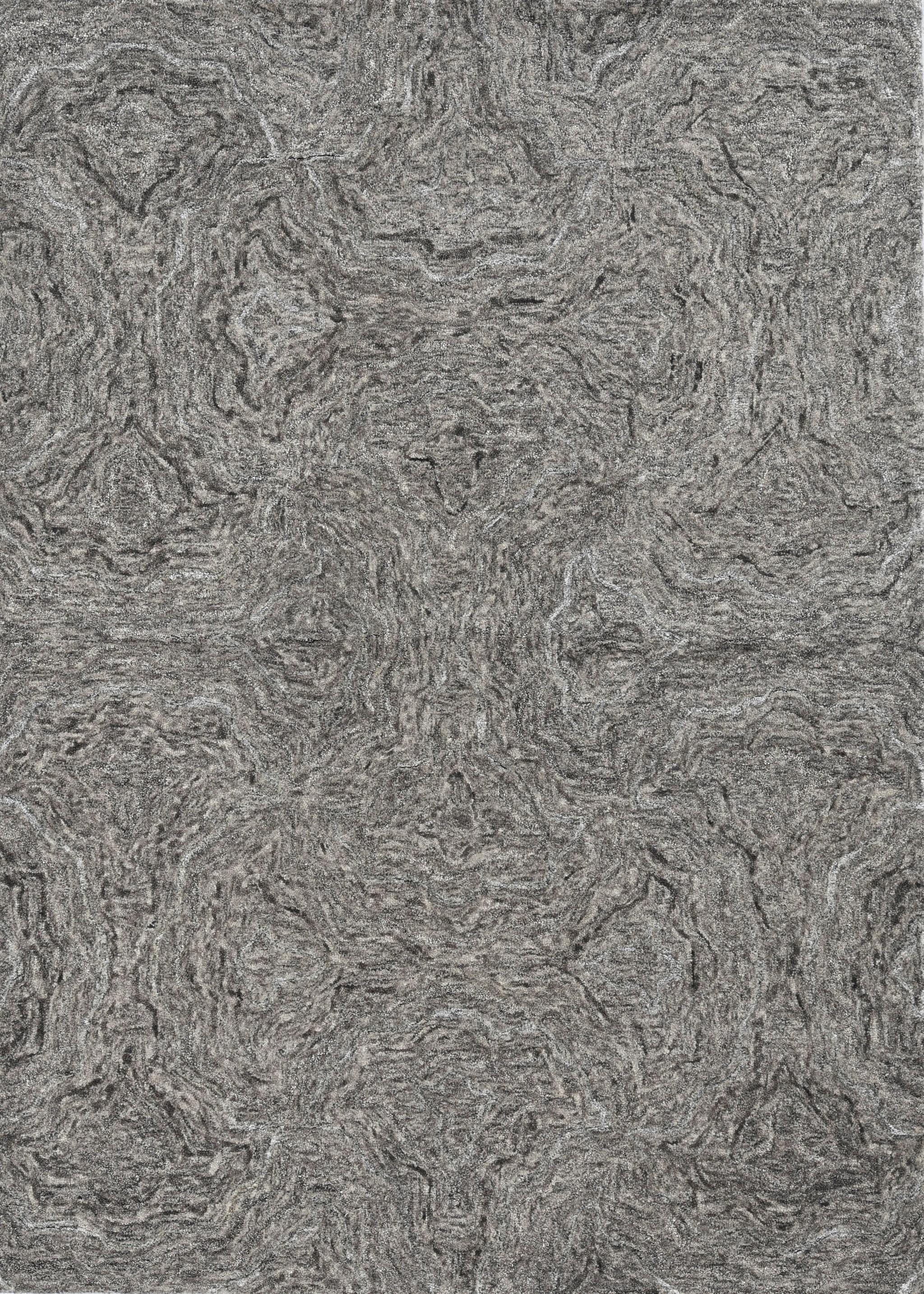 5'x7' Grey Hand Tufted Abstract Indoor Area Rug Default Title