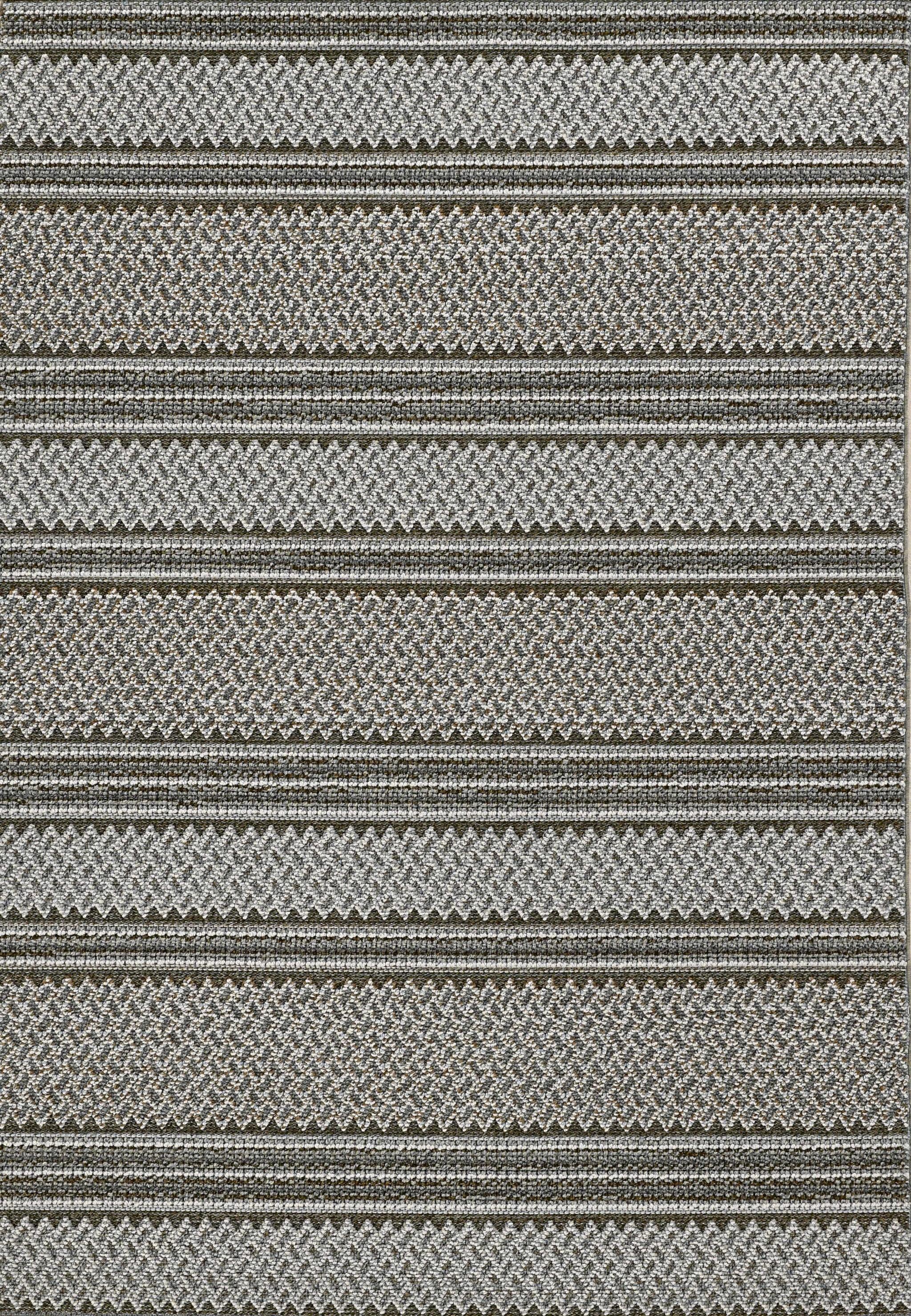 4' x 6' Grey Geometric Lines Area Rug