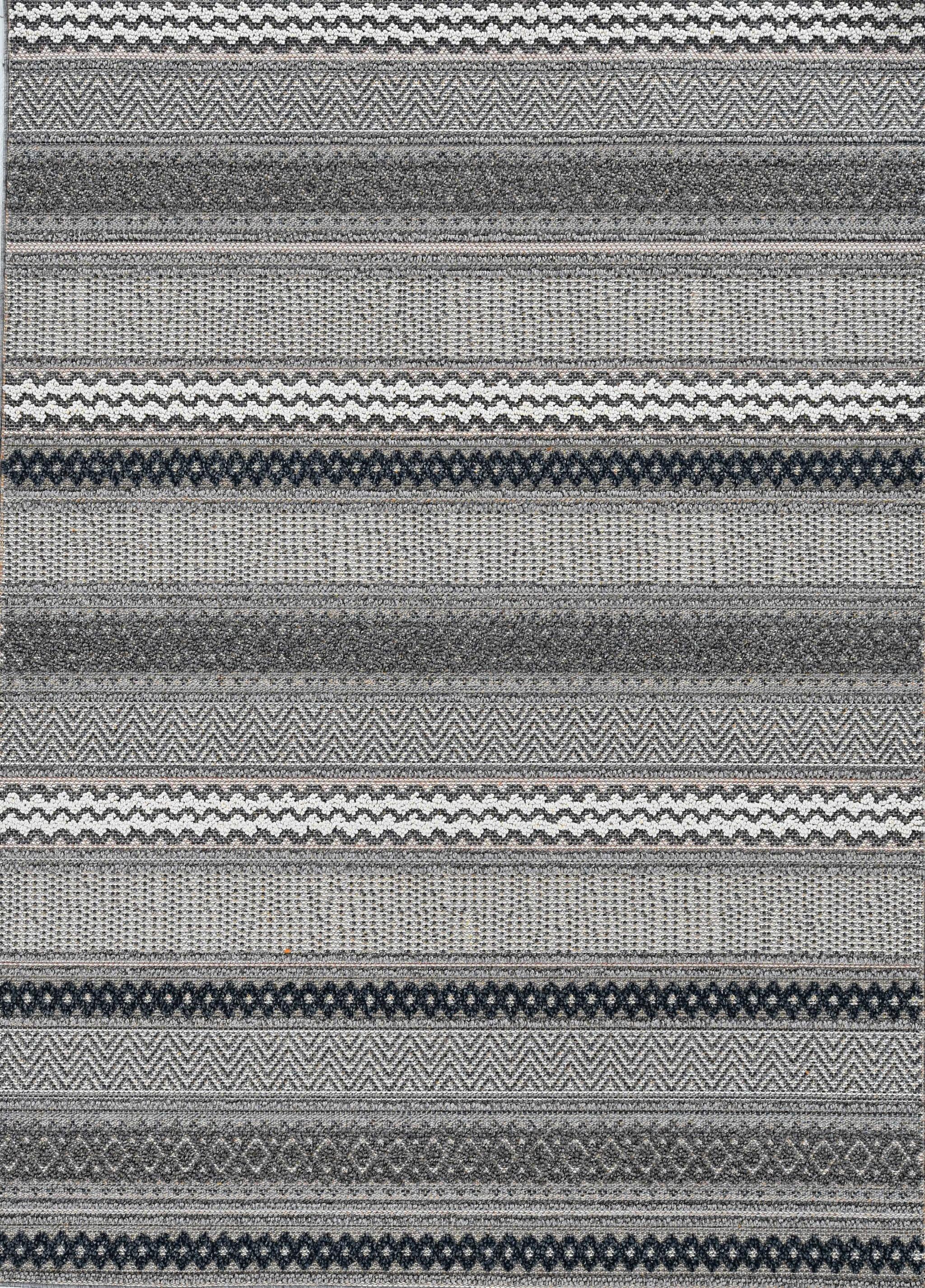 4' x 6' Taupe Geometric Lines Area Rug