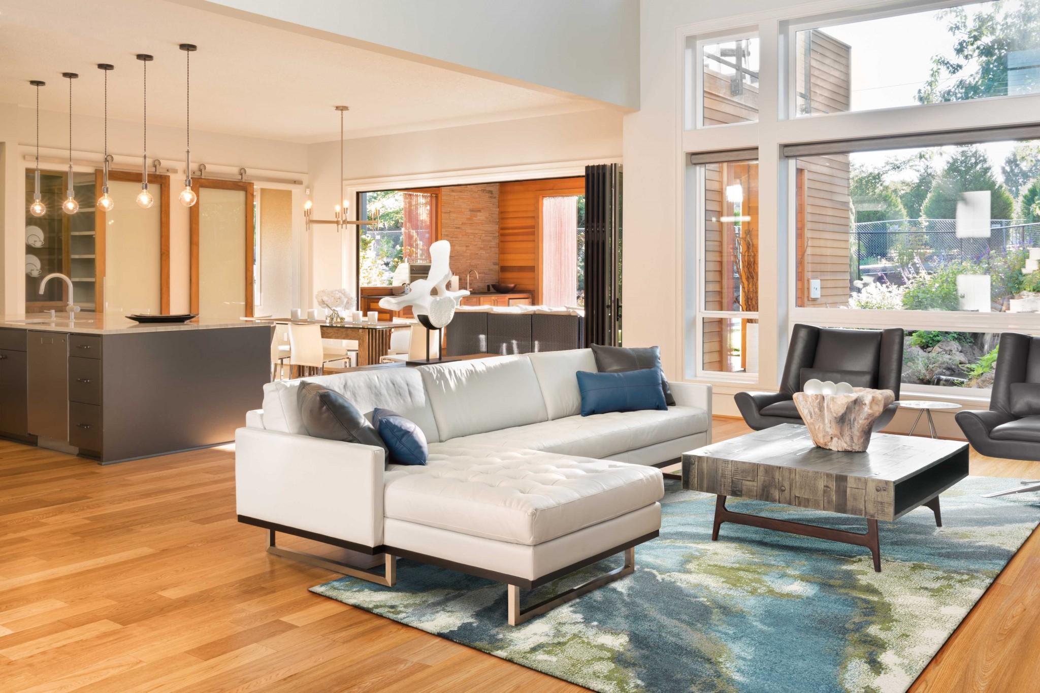 7'x10' Teal Blue Machine Woven Watercolor Indoor Area Rug Default Title