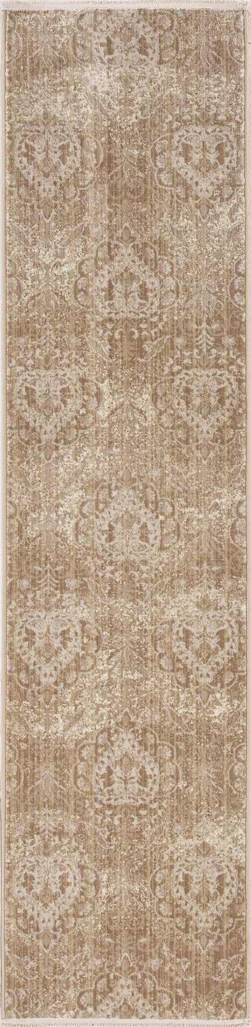 5'x8' Sand Ivory Machine Woven Distressed Traditional Indoor Area Rug