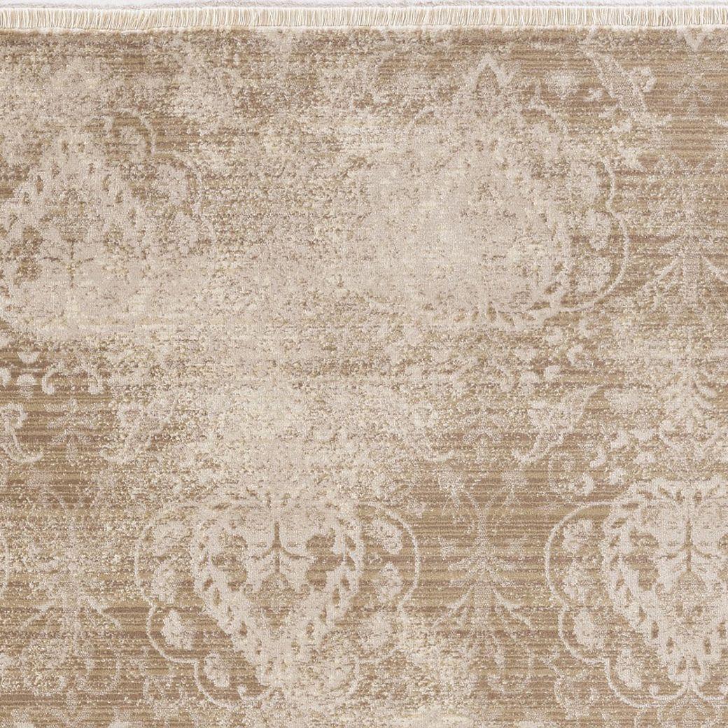 8'x10' Sand Ivory Machine Woven Distressed Traditional Indoor Area Rug Default Title