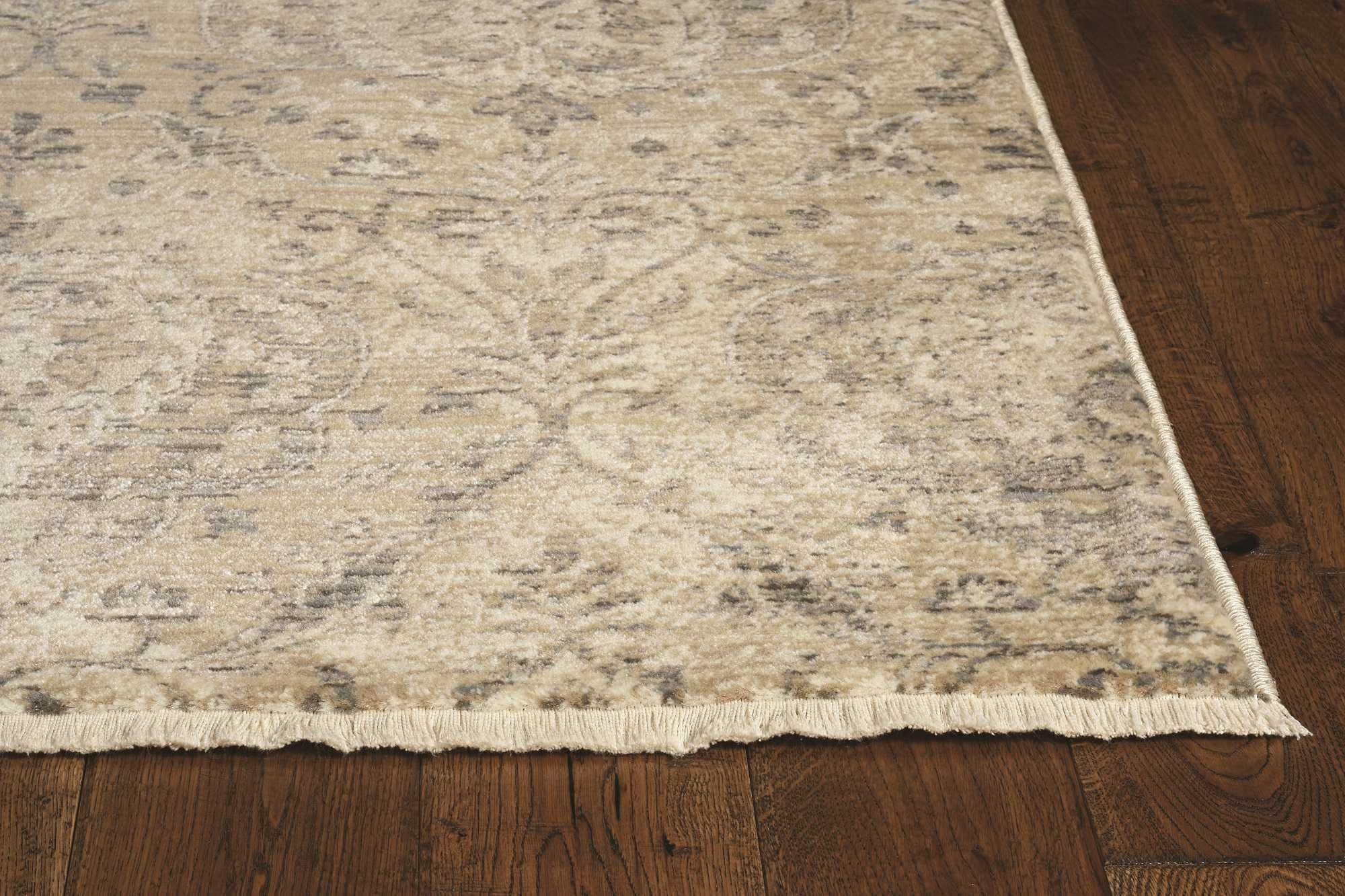 8' Sand or Charcoal Polypropylene Runner Rug Default Title
