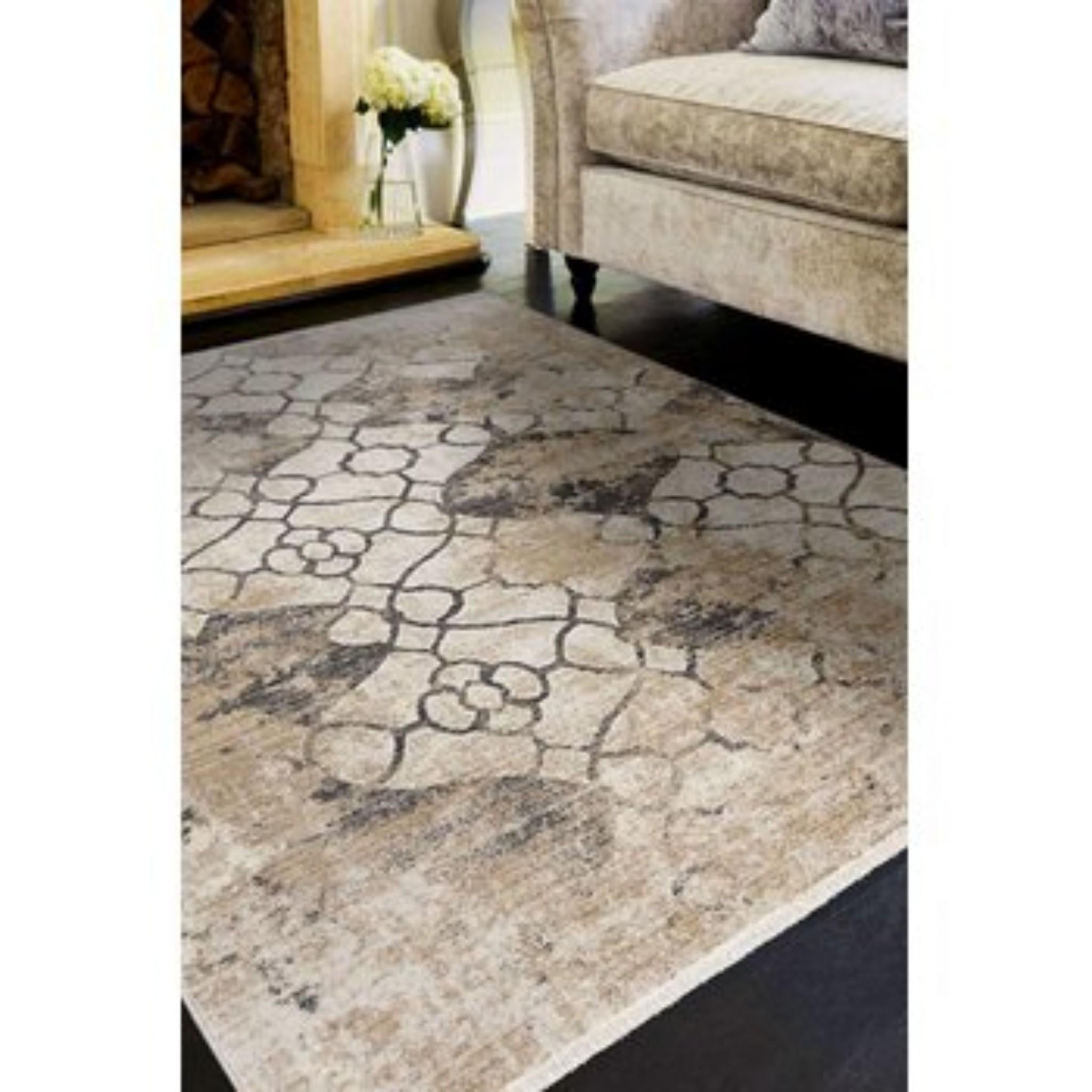 4' x 6' Ivory Faded Vintage Area Rug Default Title