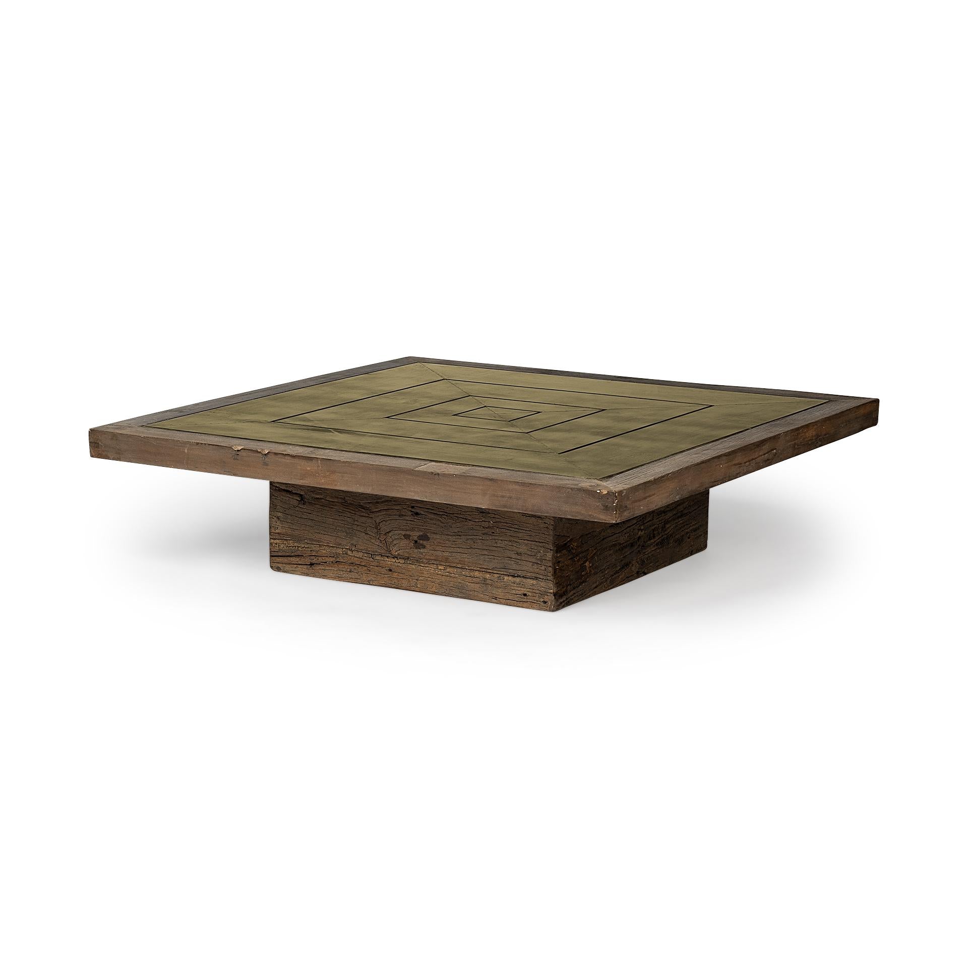 Square Solid Wood Table and Base Coffee Table