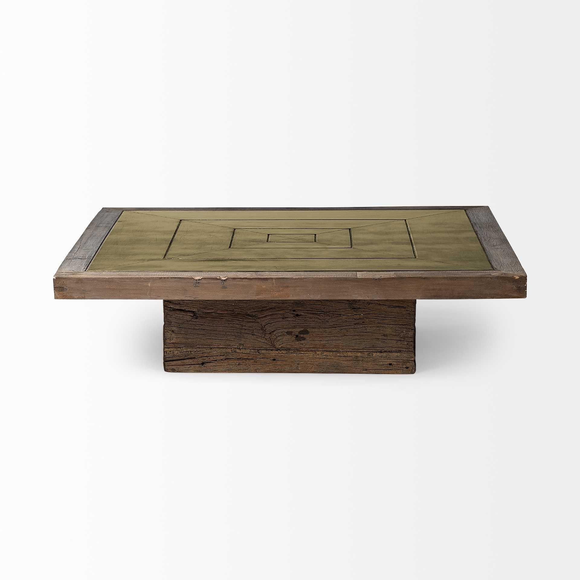 Square Solid Wood Table and Base Coffee Table