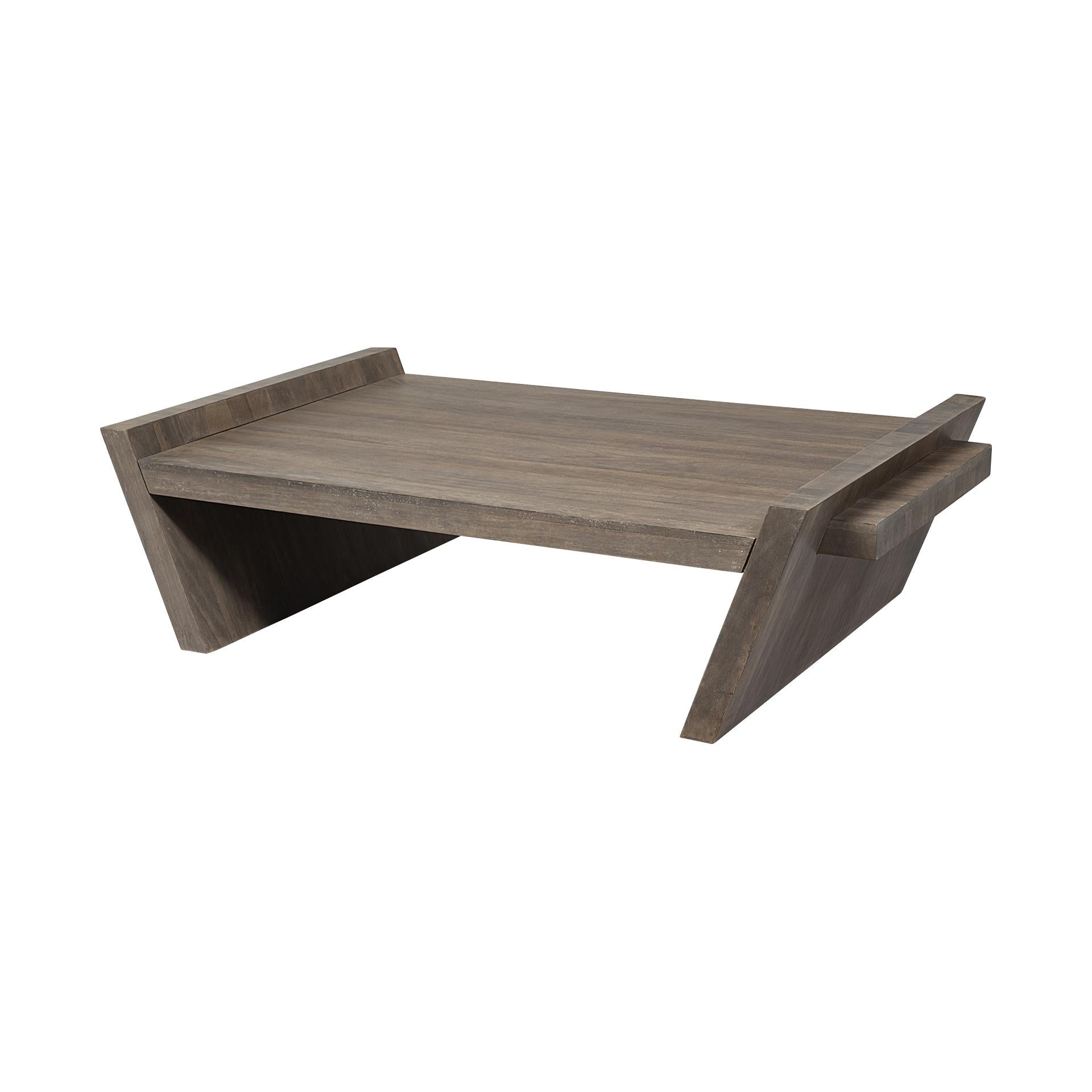 Square Solid Wood Top and Base Coffee Table