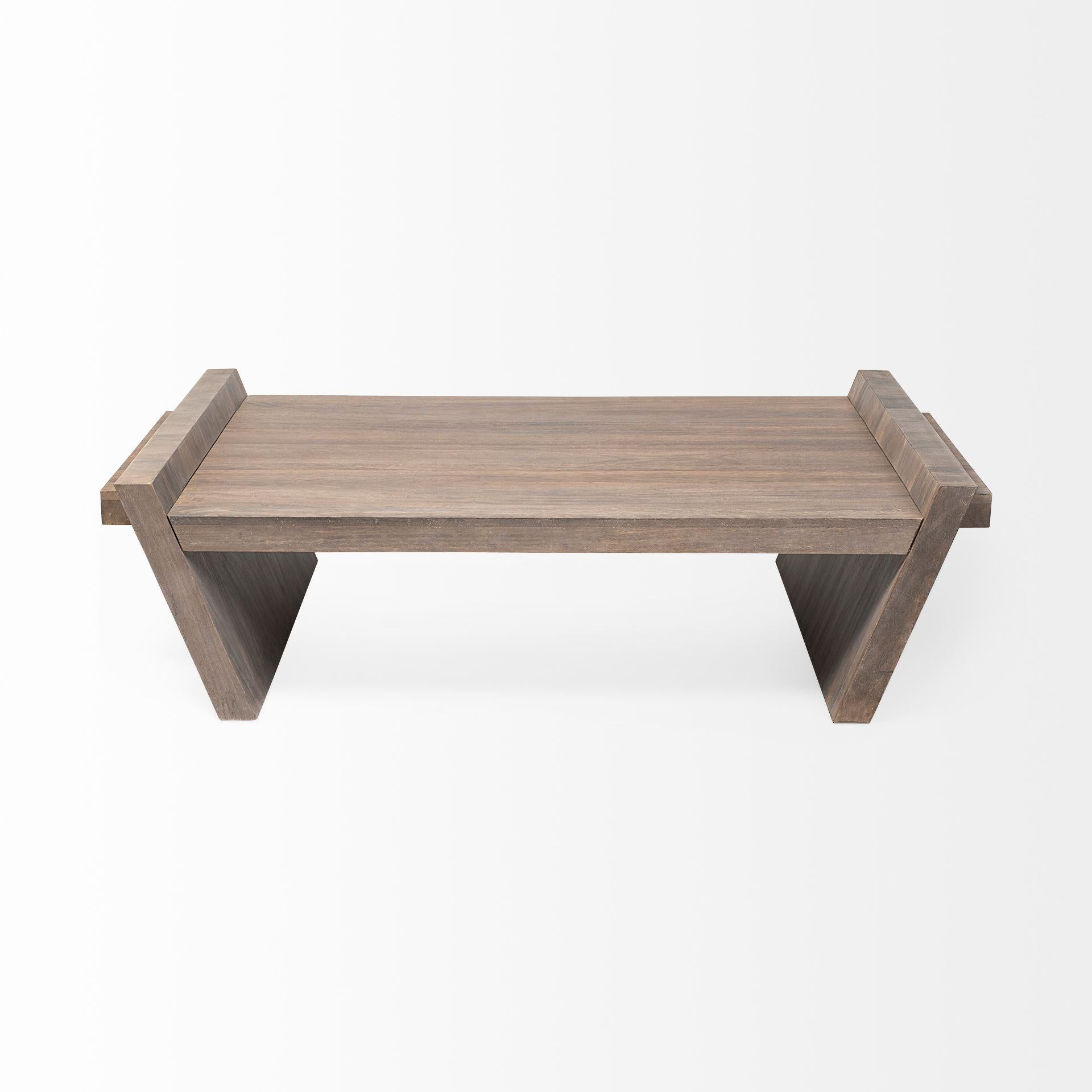 Square Solid Wood Top and Base Coffee Table