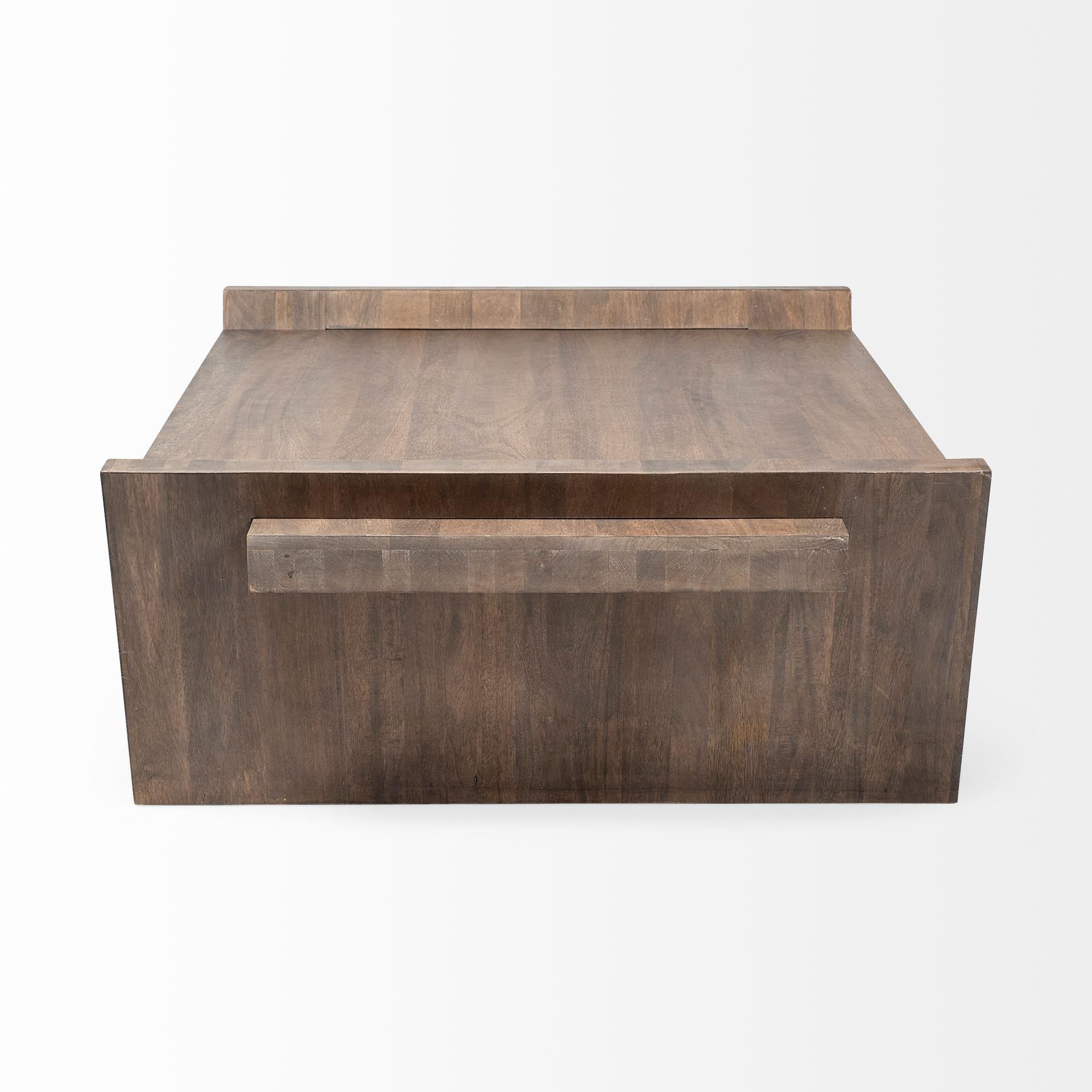 Square Solid Wood Top and Base Coffee Table
