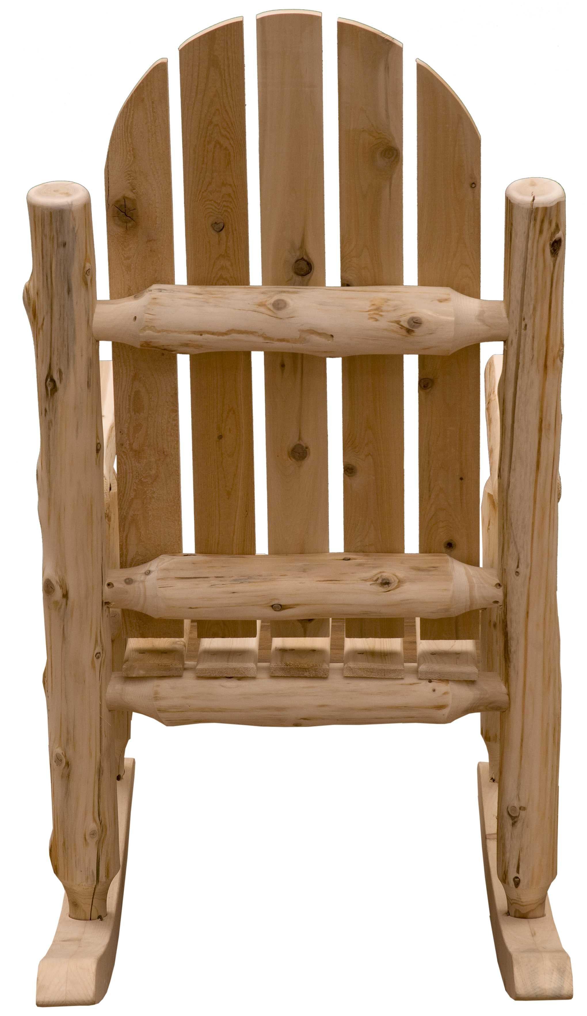 Rustic and Natural Cedar Adirondack Rocking Chair