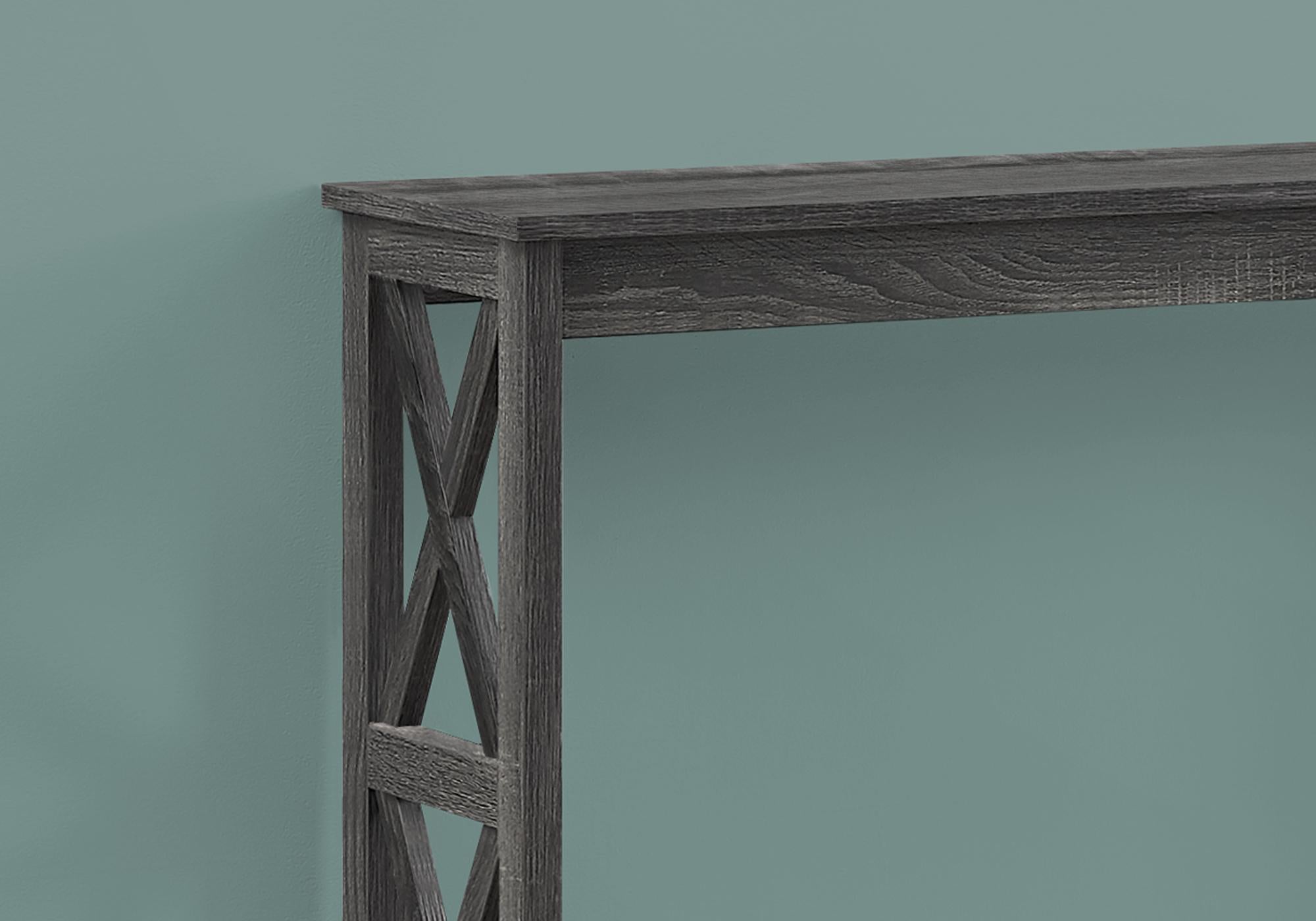 Rectangular Grey Hall Console Accent Table