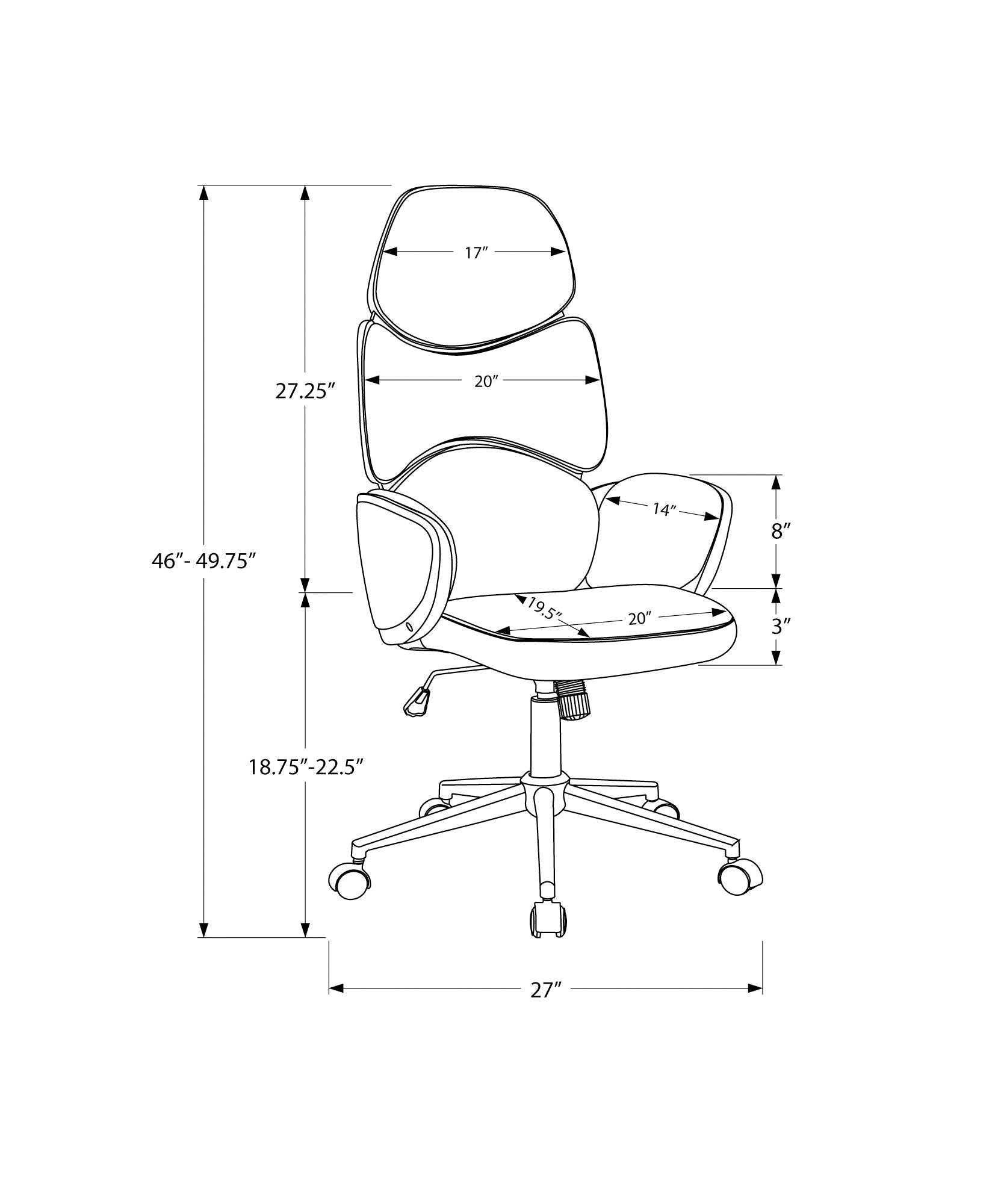 Black Leather Look High Back Executive Office Chair