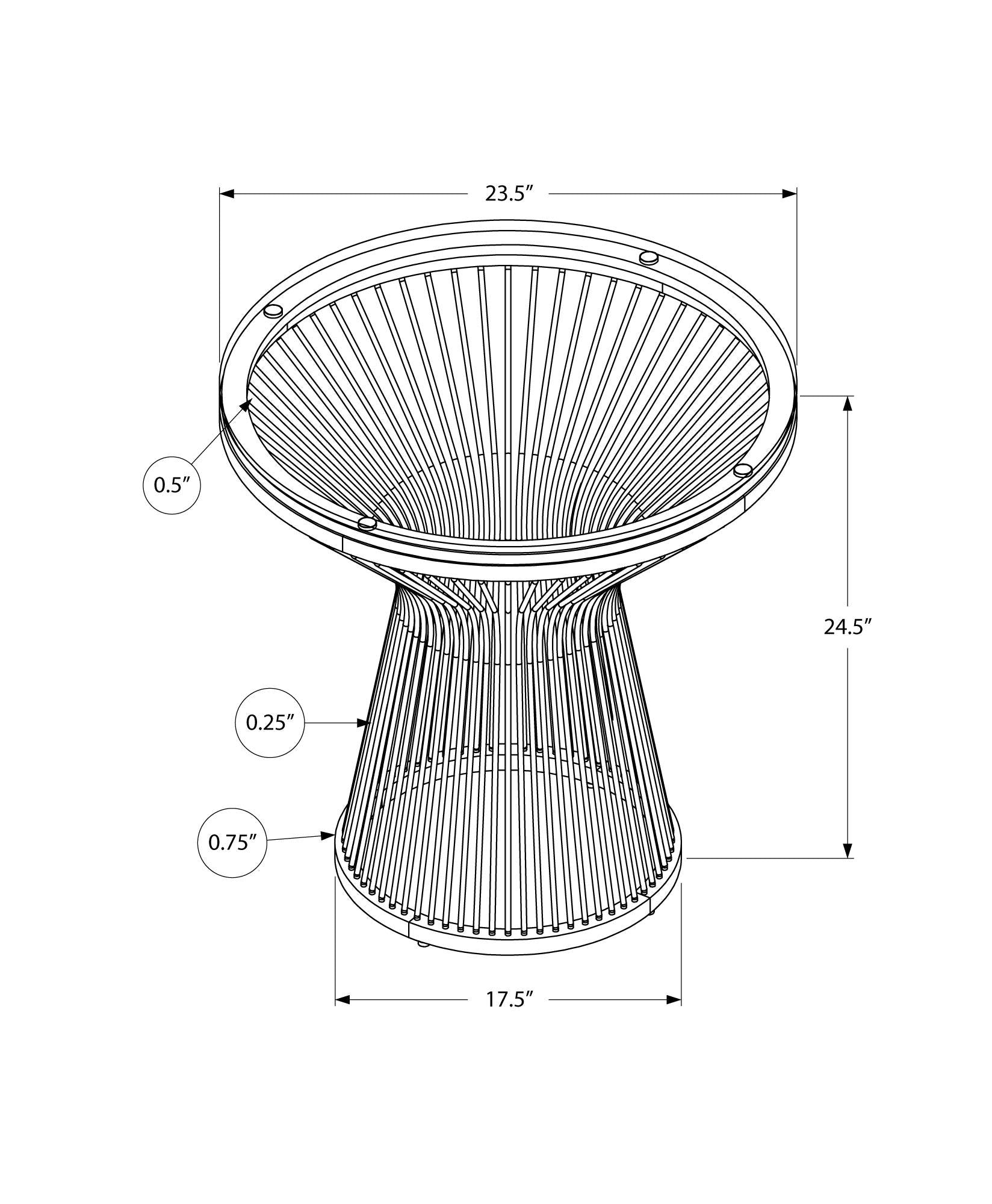 Stainless Steel with Tempered Glass Accent Table