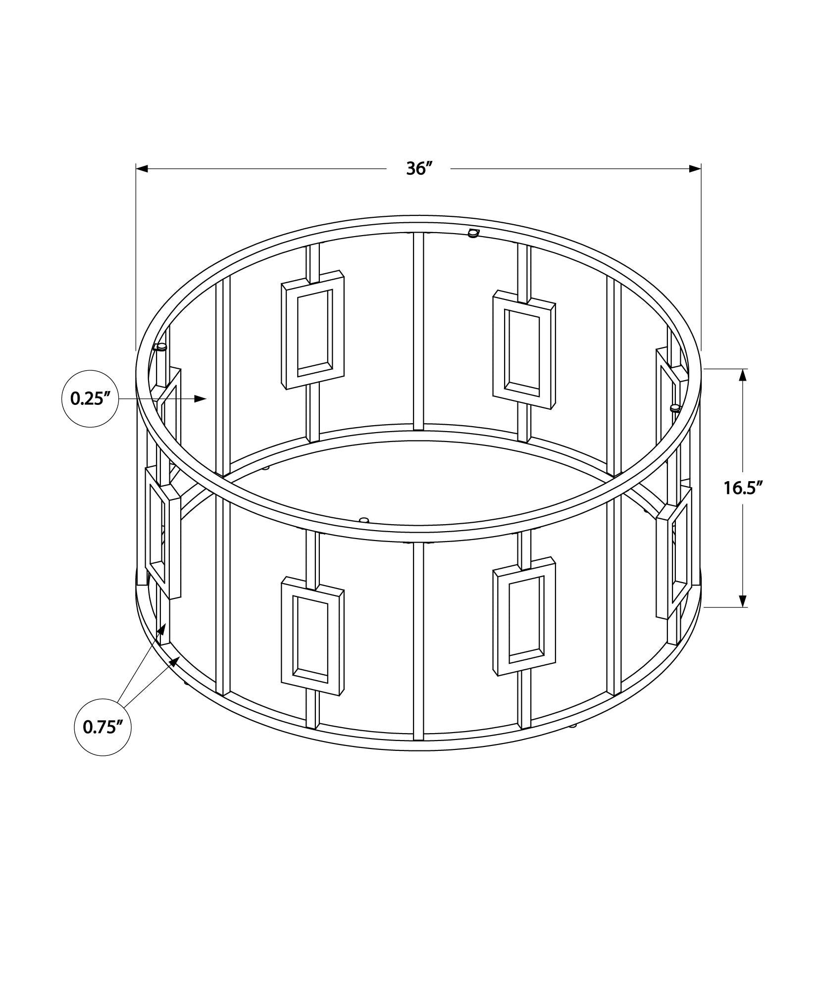 Glam Chrome and Glass Round Coffee Table