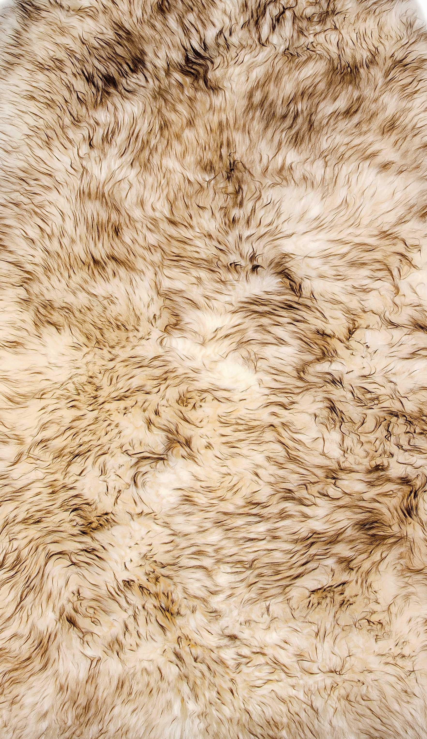 2' x 3' Dark Cream New Zealand Natural Sheepskin Rug