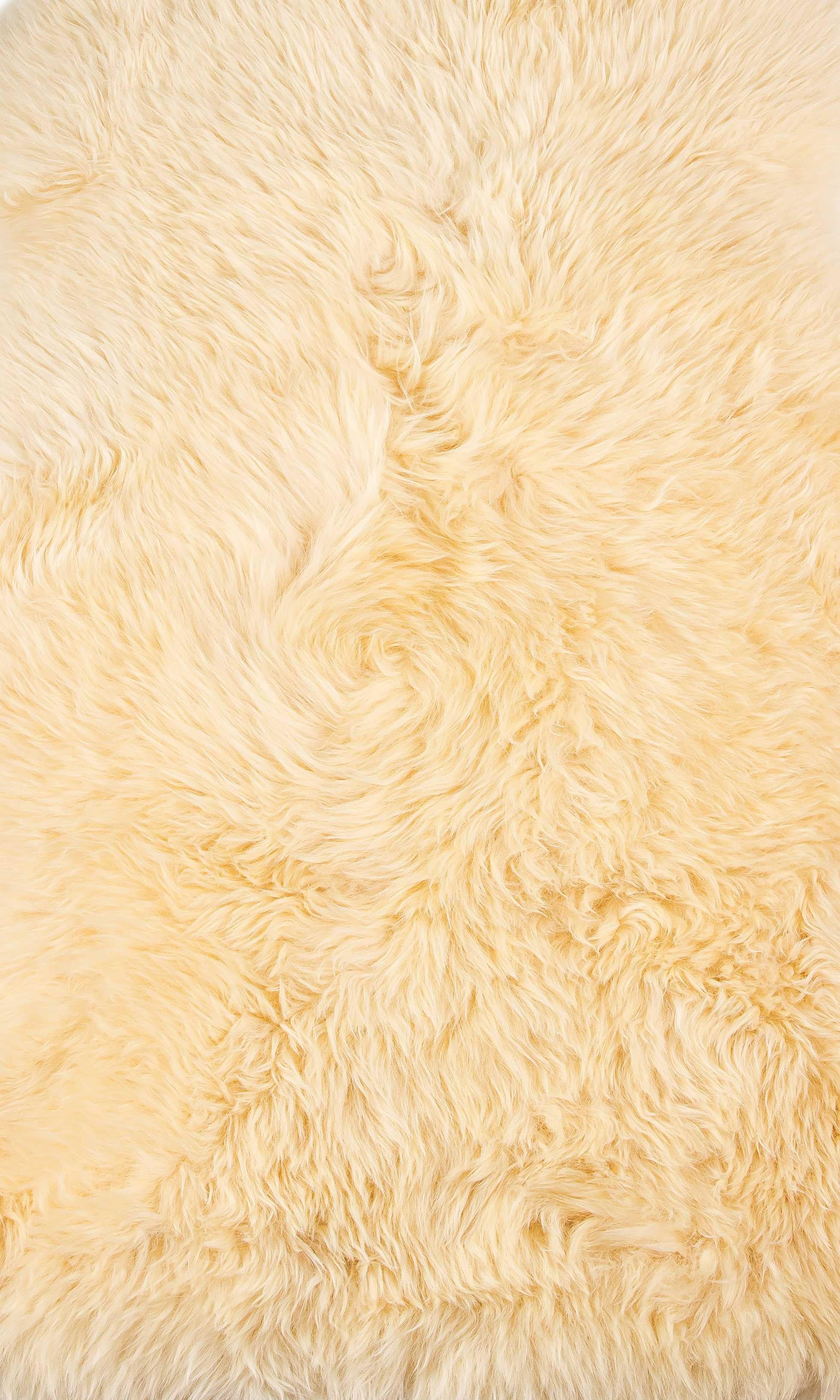 2' x 3' Cream New Zealand Natural Sheepskin Rug