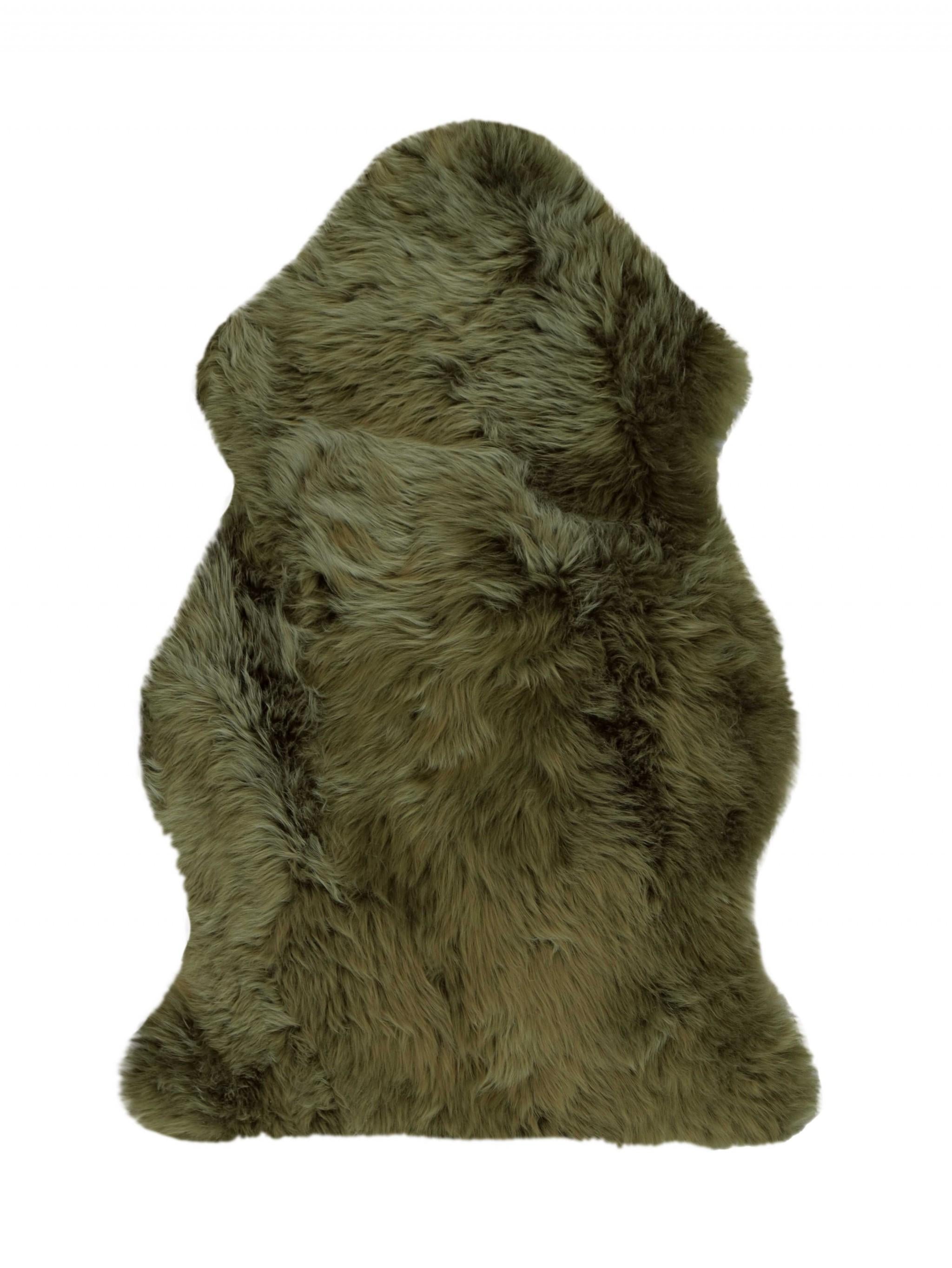 2' x 3' Khaki Green  New Zealand Natural Sheepskin Rug