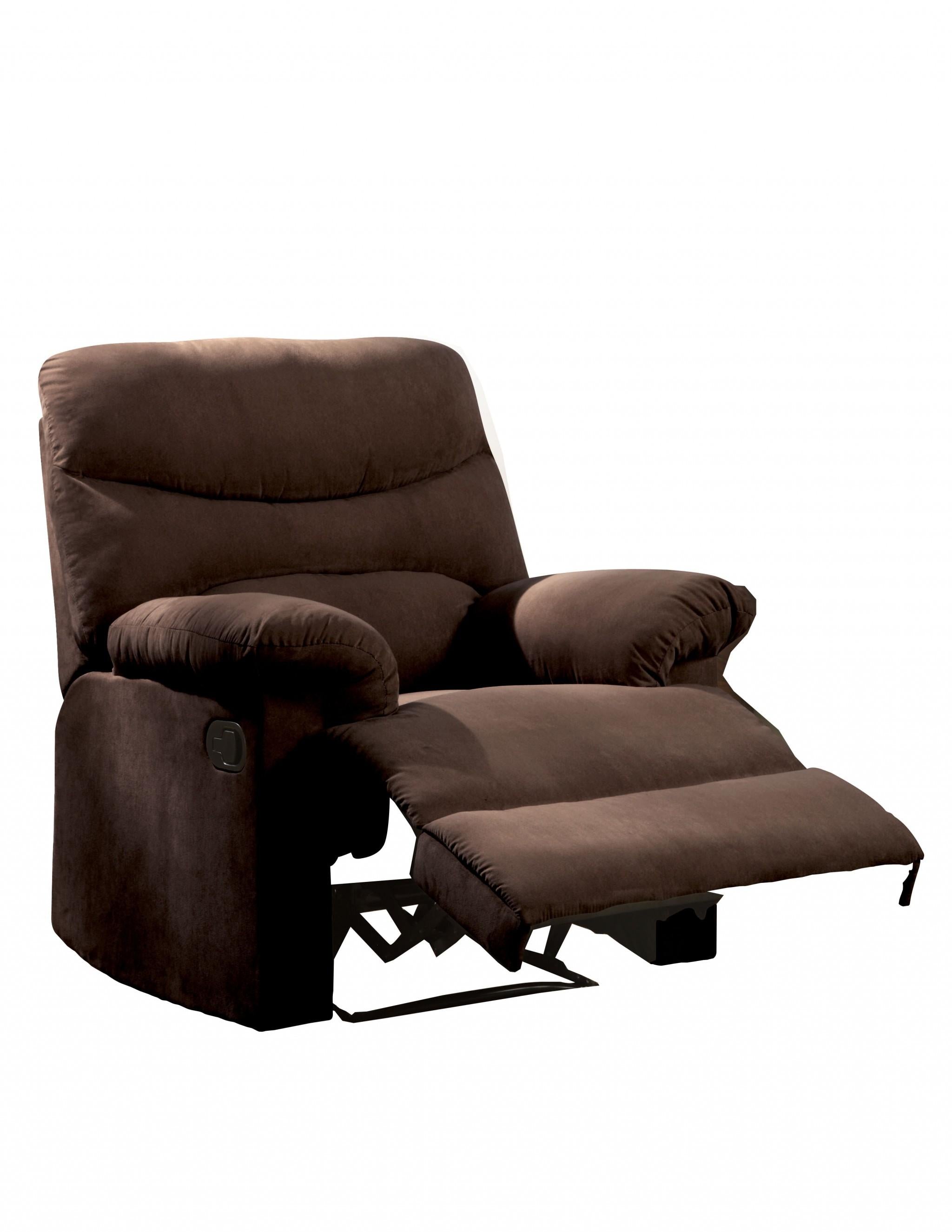 Microfiber Motion Recliner Chair in Chocolate