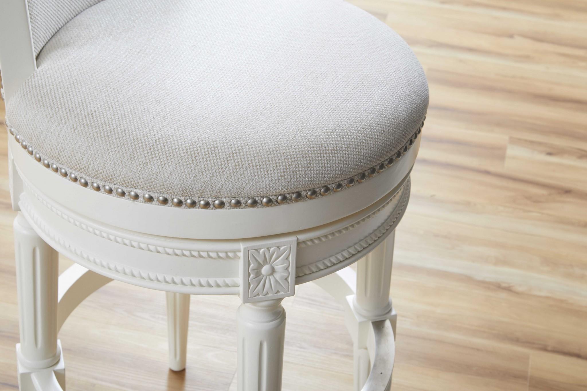 Modern Farmhouse White Swivel Bar Stool