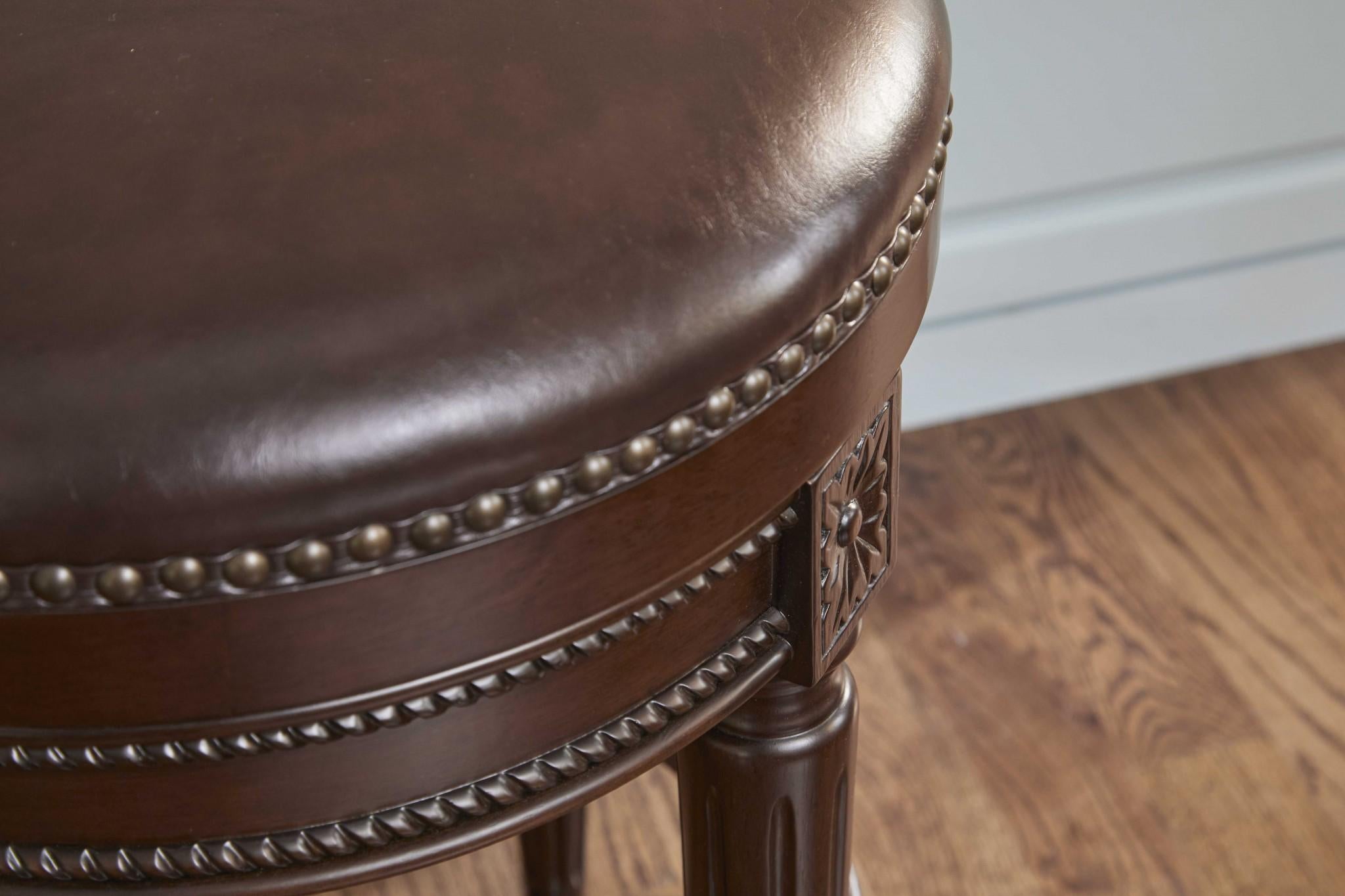 Counter Height Stool in Distressed Walnut Finished