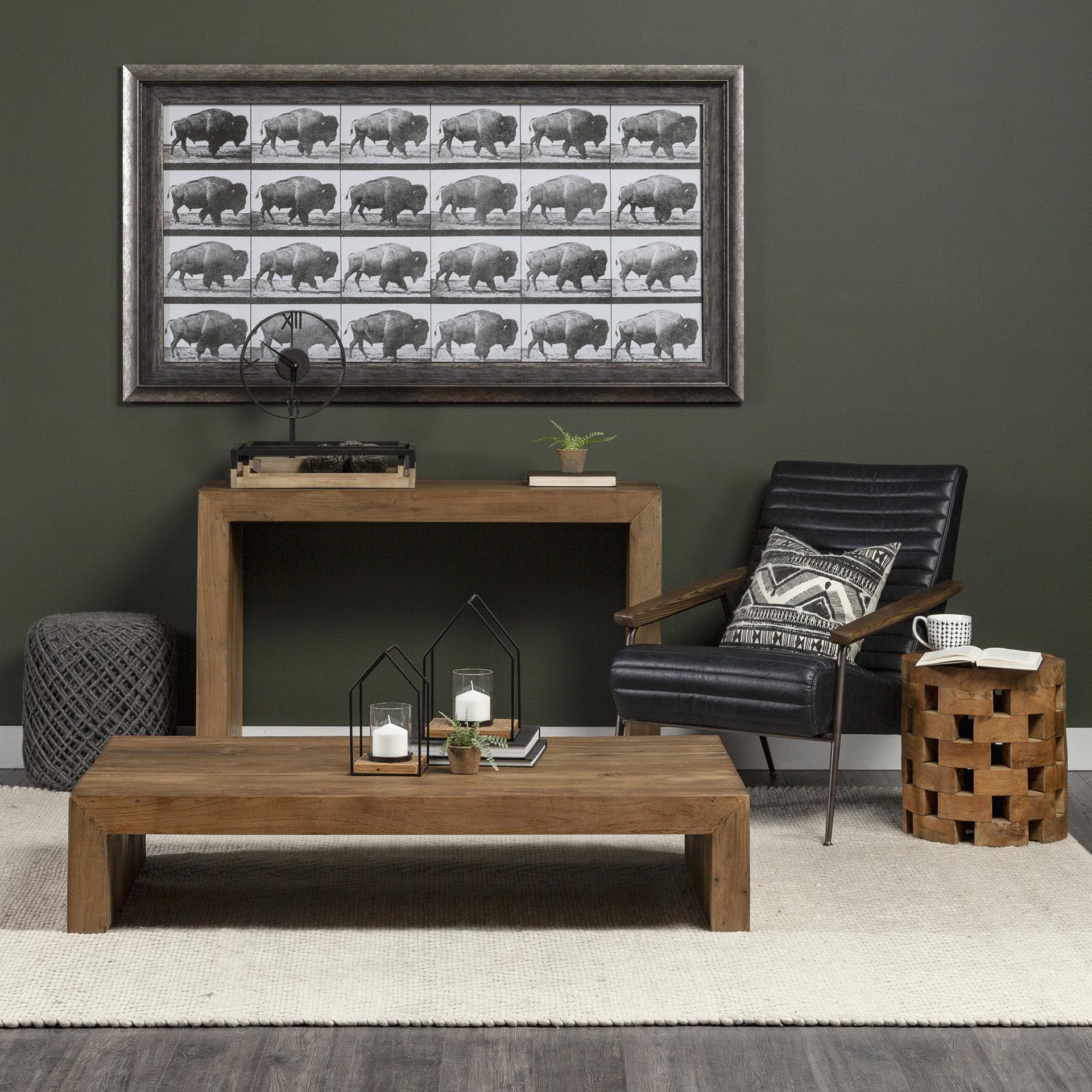 Rectangle Brown Wooden Coffee Table