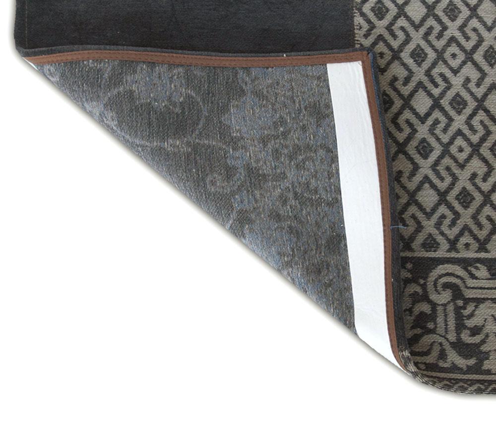 8' x 11' Blue Grey  Patchwork Design Area Rug