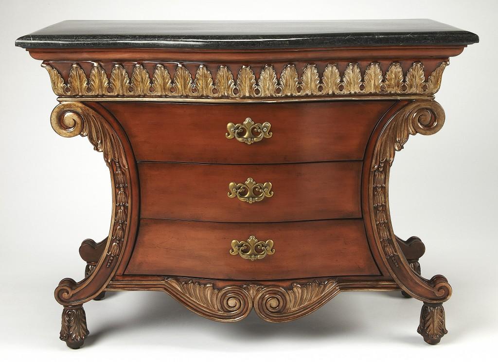 Traditional Style Carved Desk