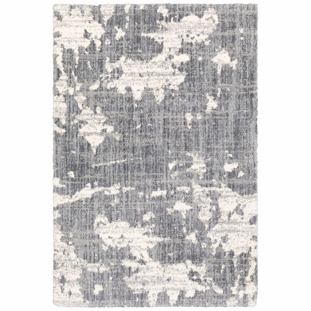 4'x6' Grey and Ivory Grey Matter  Area Rug Default Title
