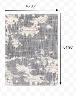 4'x6' Grey and Ivory Grey Matter  Area Rug