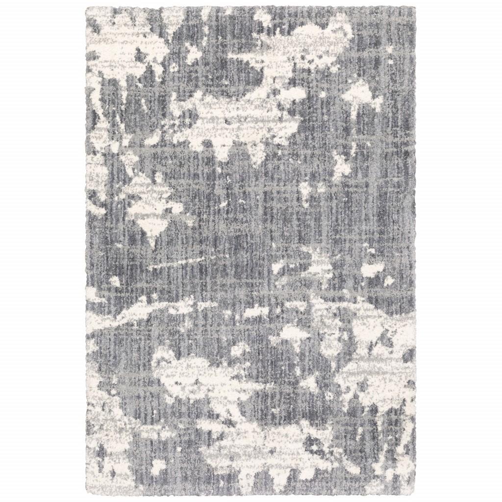 9'x12' Grey and Ivory Grey Matter  Area Rug